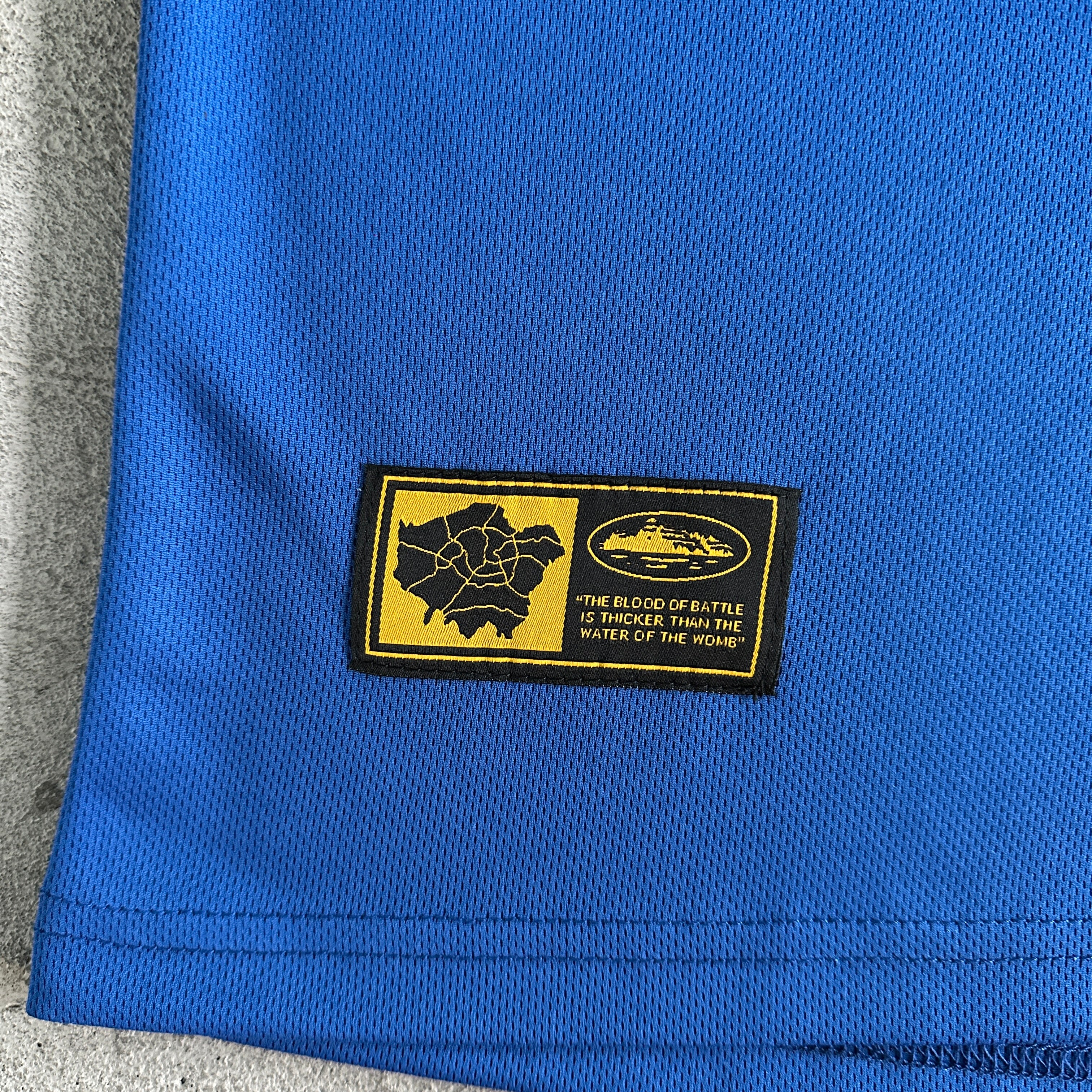 DARK BLUE PANEL FOOTBALL SHIRT TEE - CRTZ