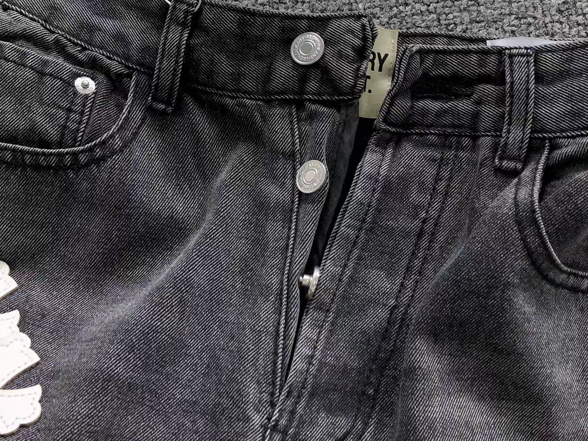 CHROME BLACK JEANS WHITE CROSS