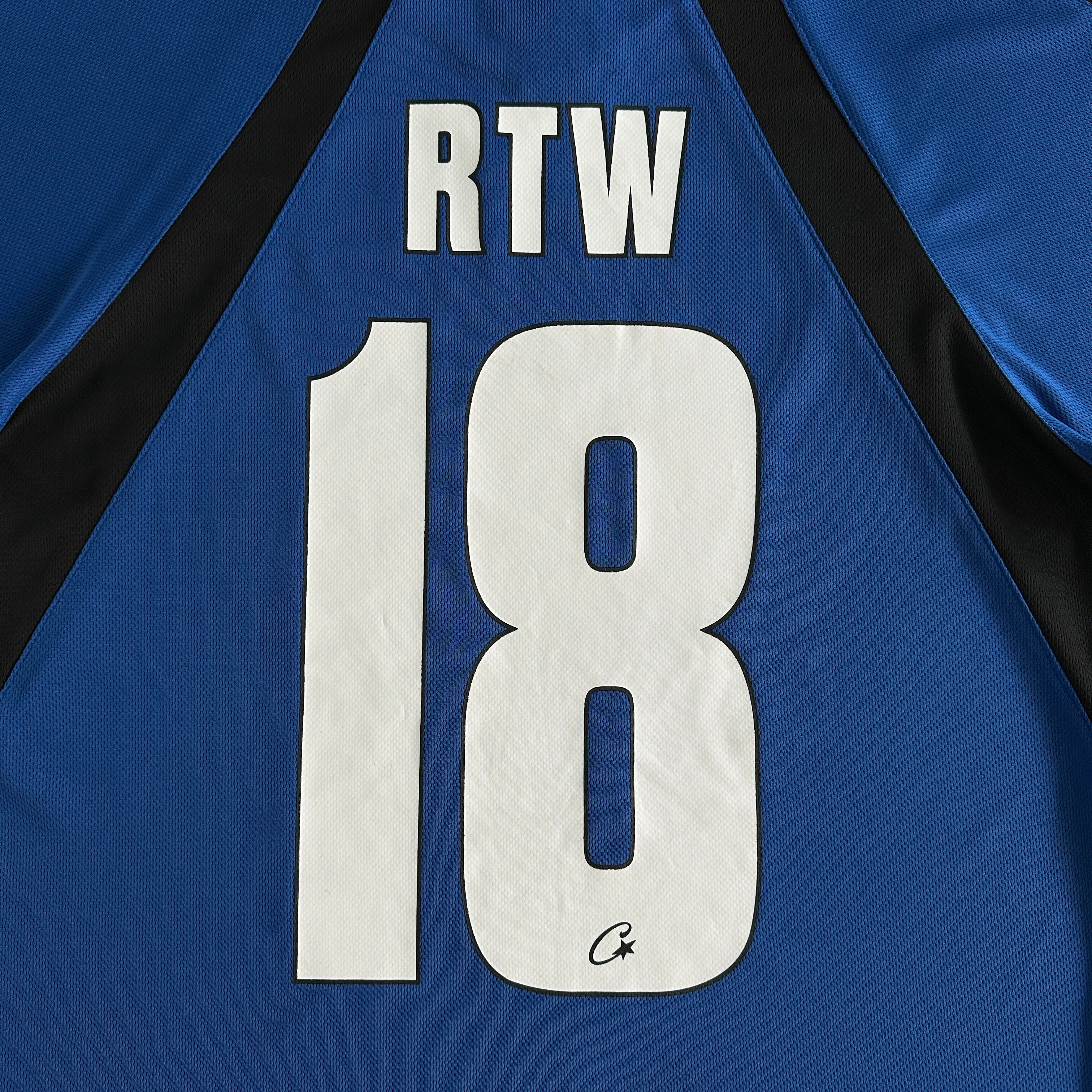 DARK BLUE PANEL FOOTBALL SHIRT TEE - CRTZ