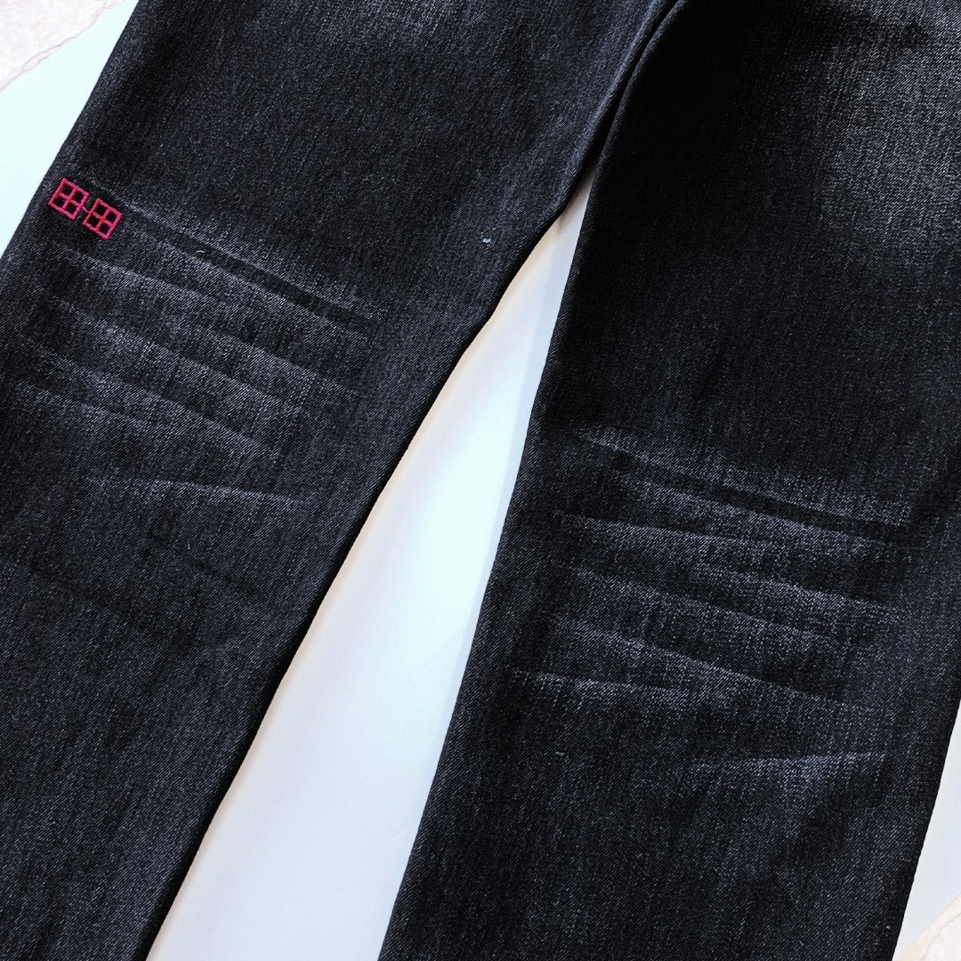 BLACK RED KSUBI LOGO JEANS WM39