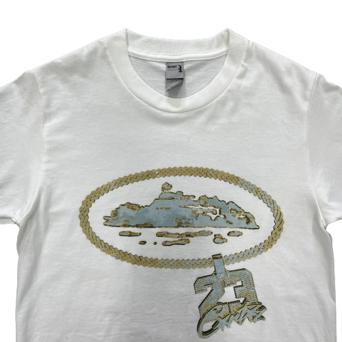 White "CC x RTW" T shirt