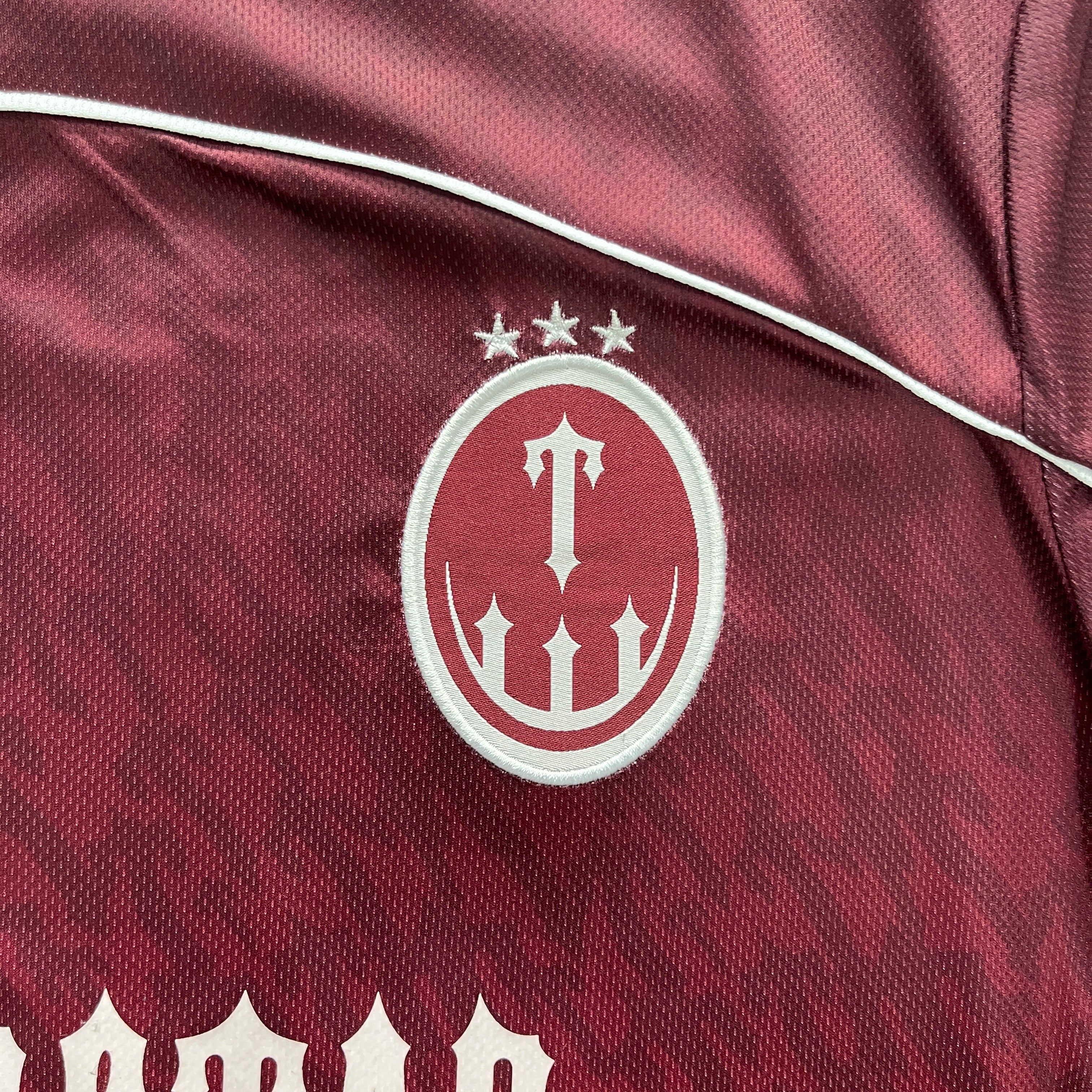 Monogram Football Jersey Red Volcano