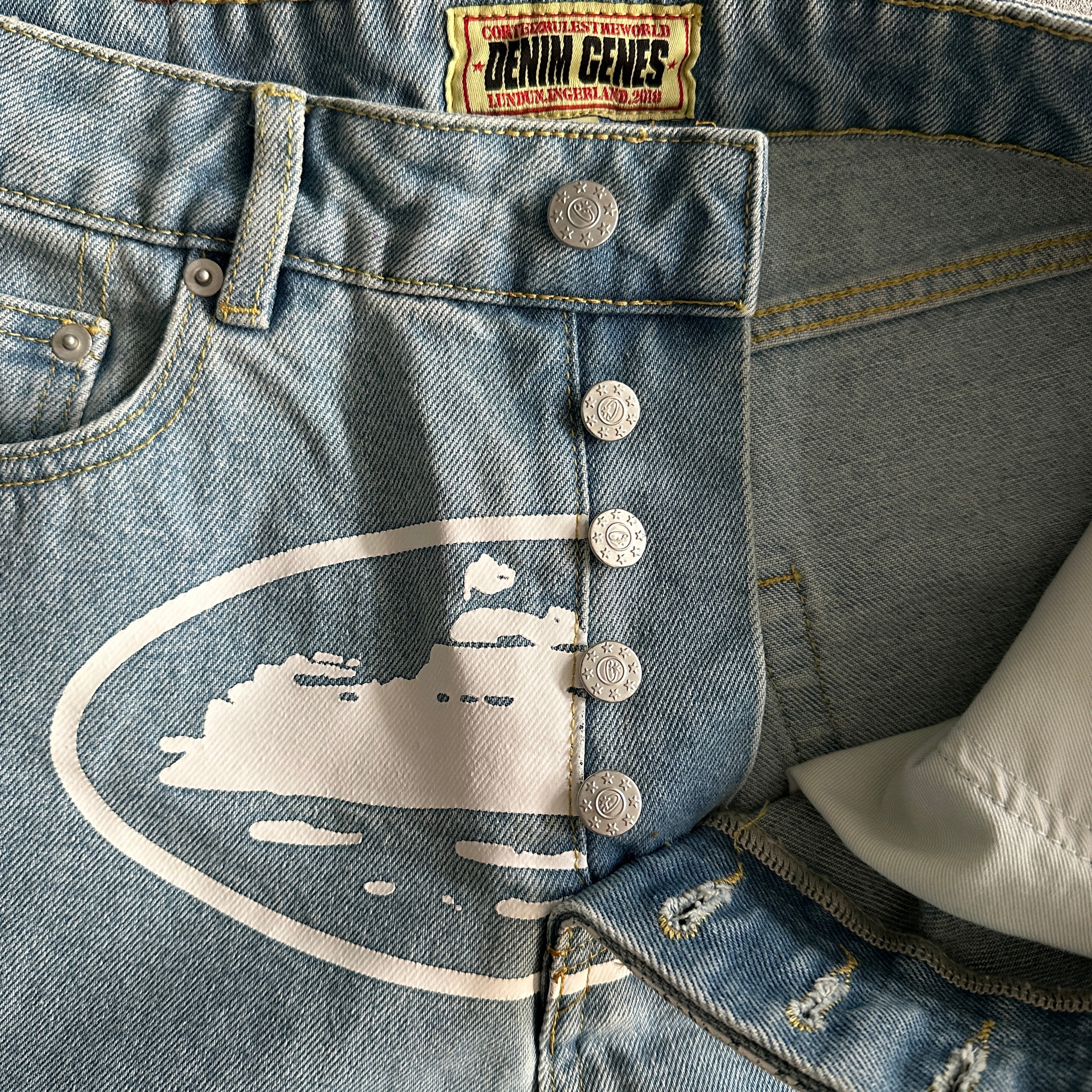 ALCATRAZ DENIM JORTS -FADED BLUE