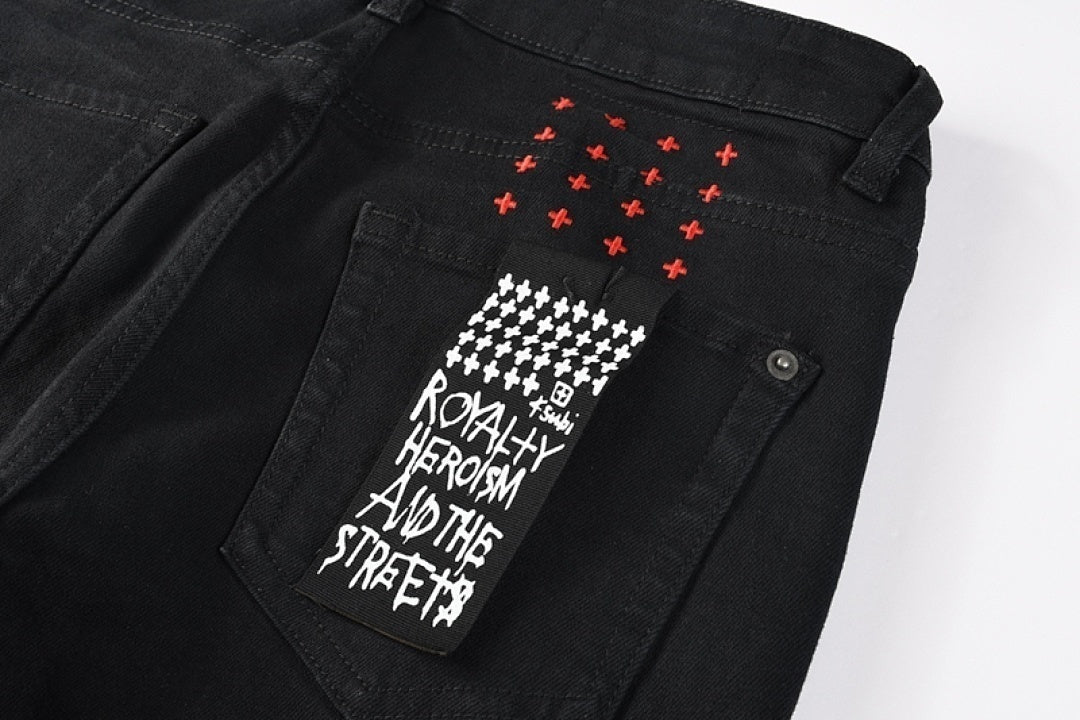 BLACK RED KSUBI JEANS K64