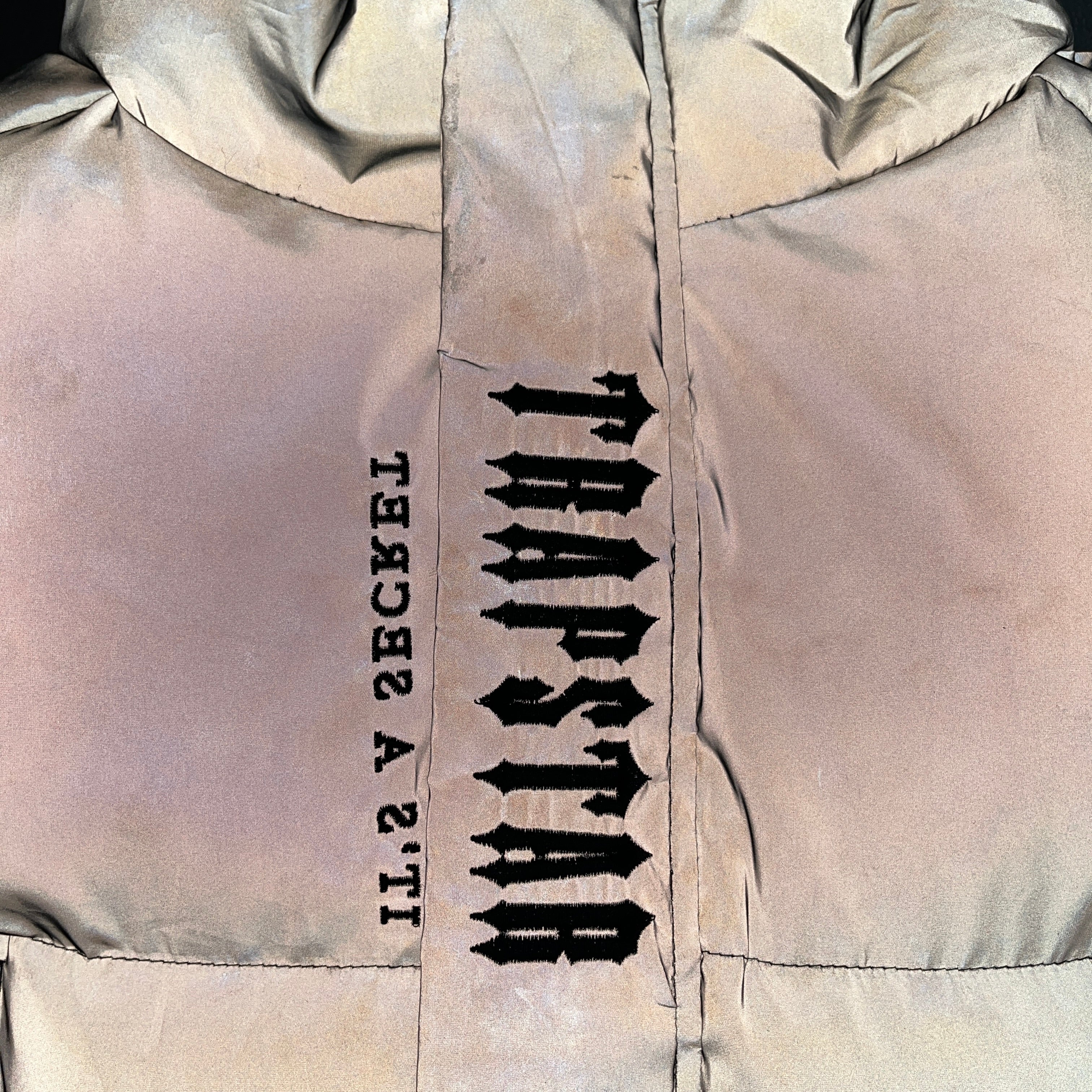 Reflective T Cropped Womens Detachable Puffer