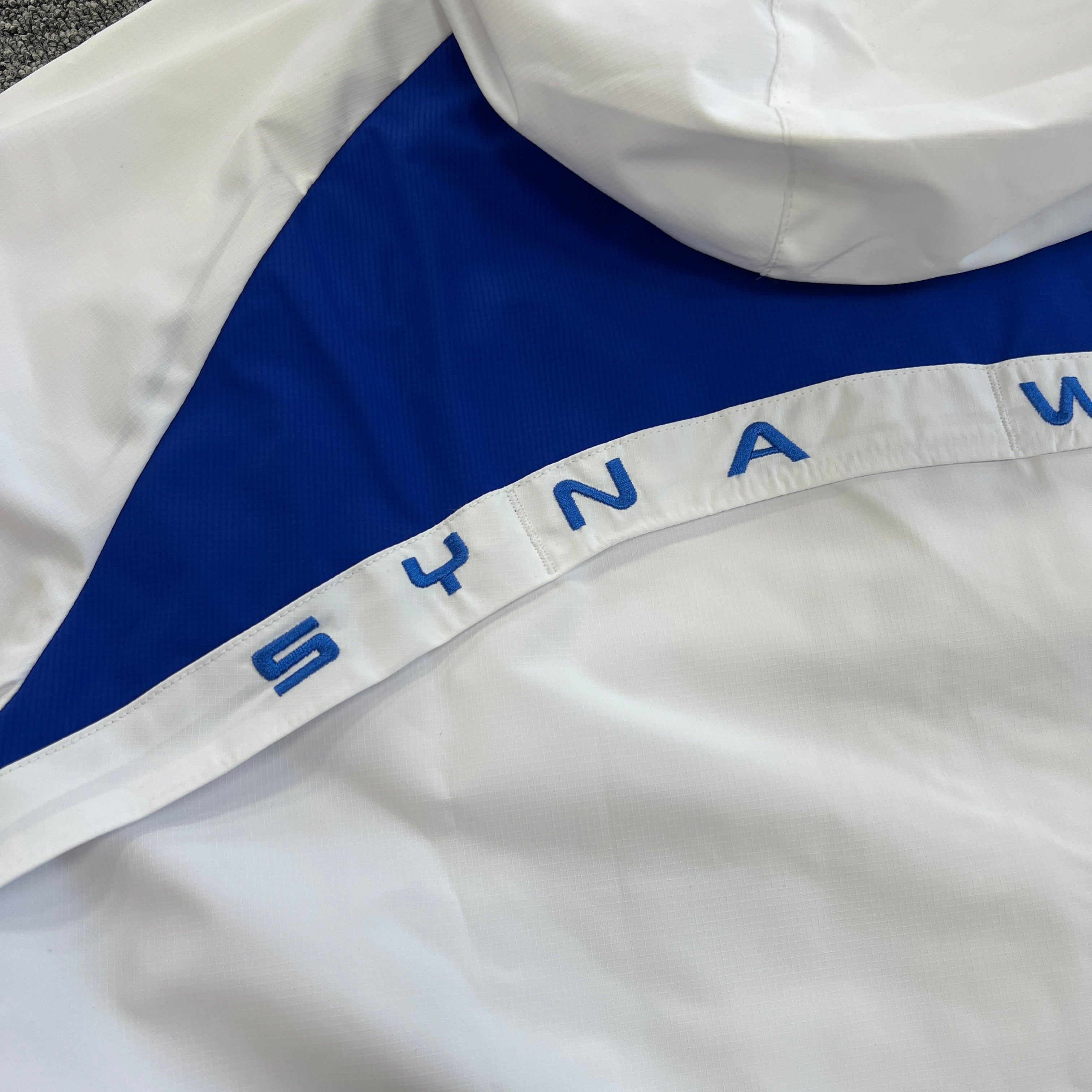 SYNA VORTEX TRACK TOP- WHITE & BLUE