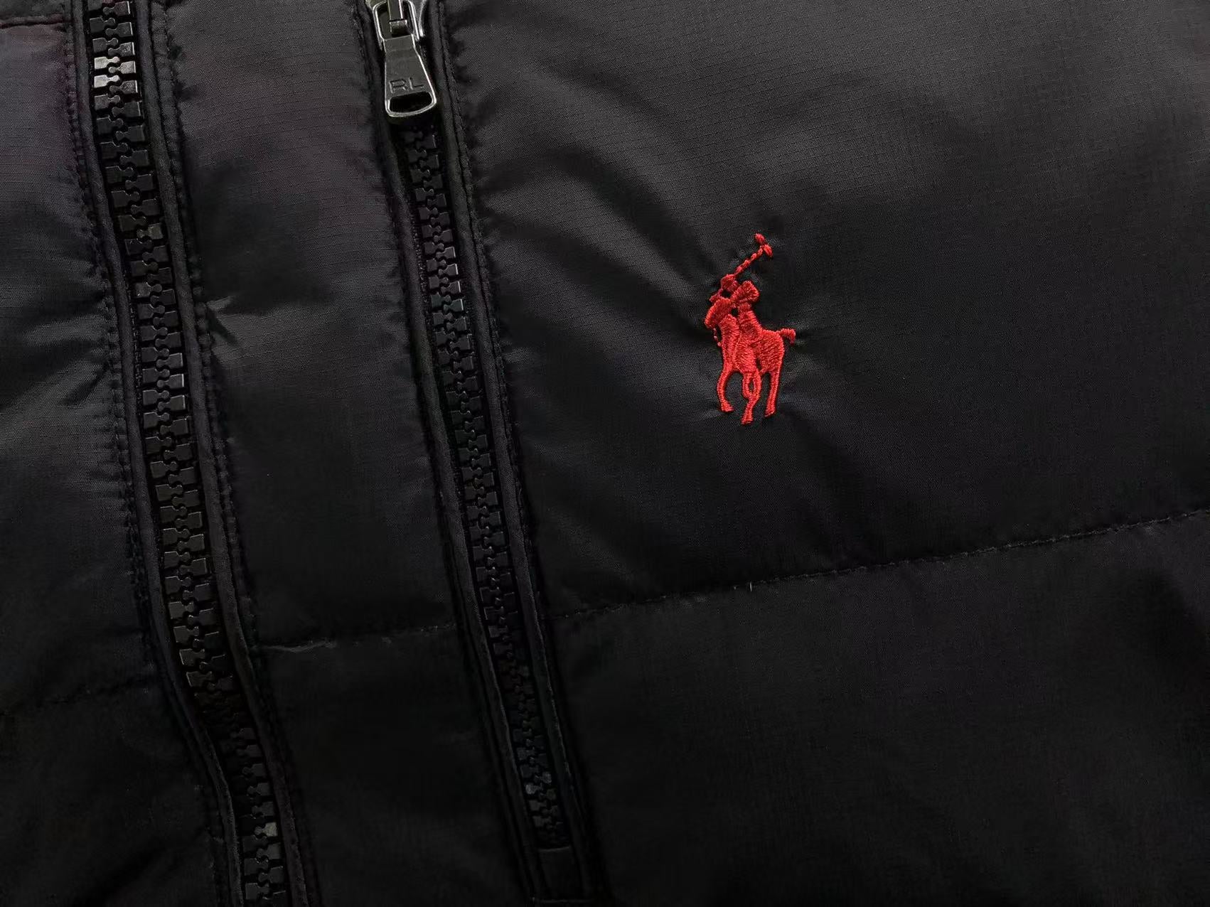 RL black puffer jacket