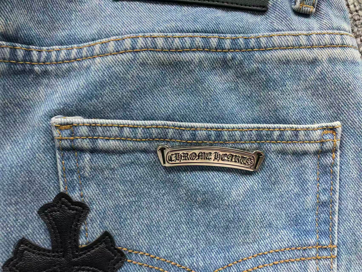 CHROME BLUE JEAN BLACK CROSS