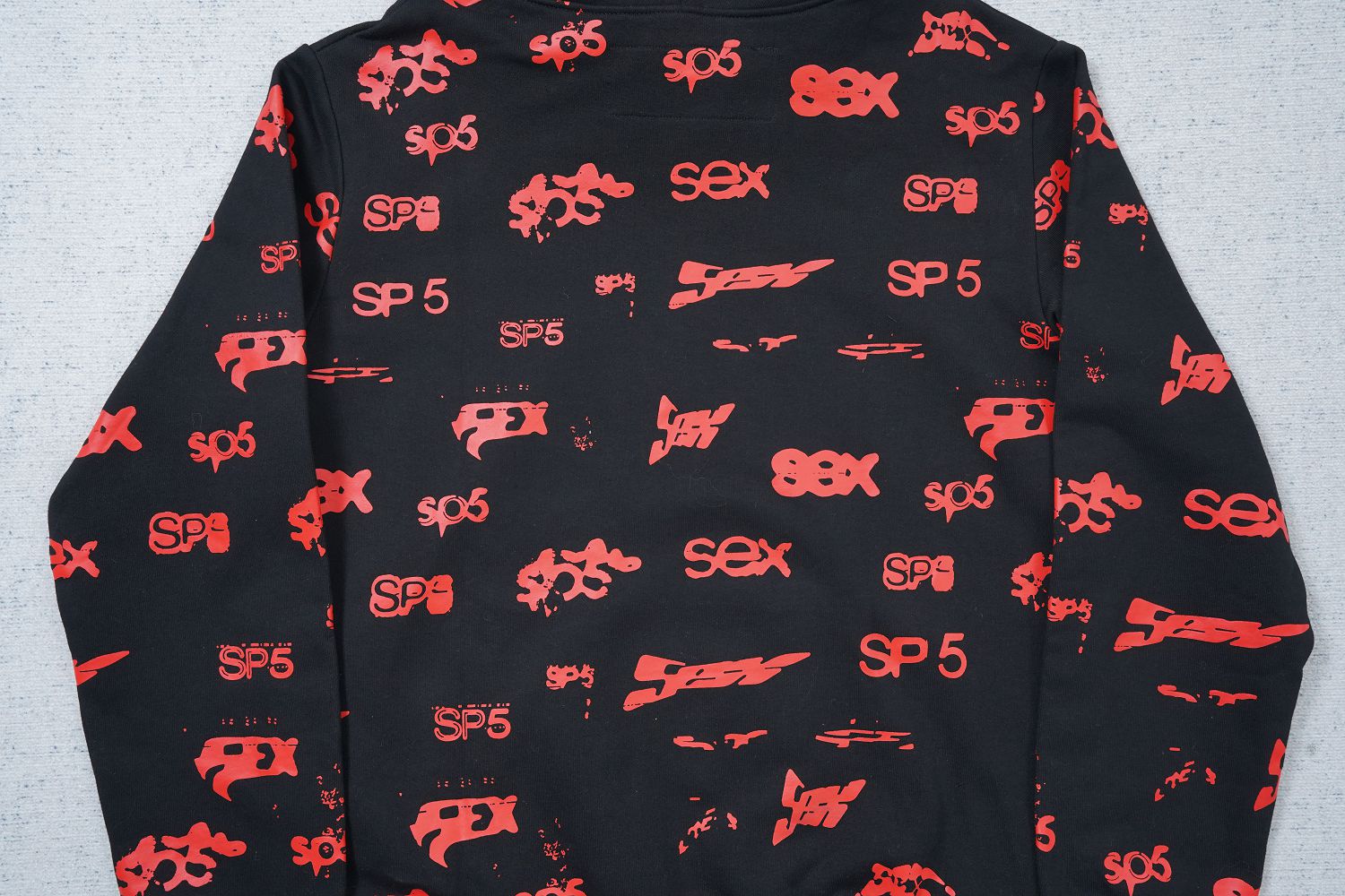 FULL SP5DER TRACKSUIT BLACK AND RED FULL PRINT
