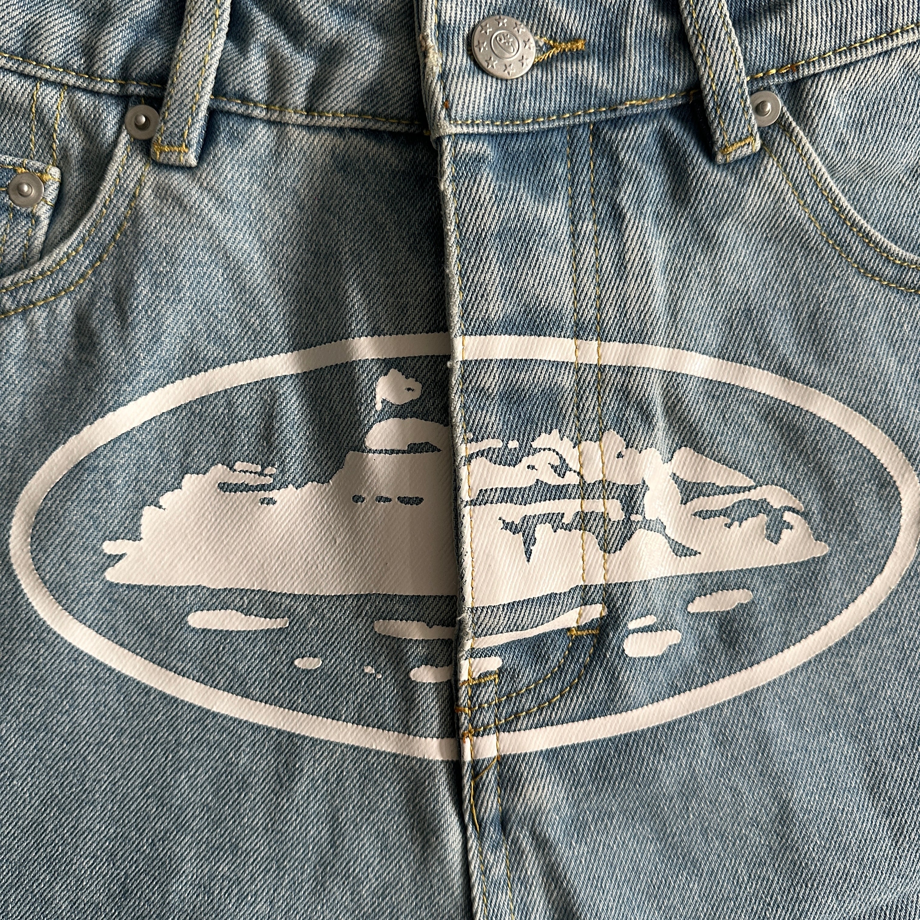 ALCATRAZ DENIM JORTS -FADED BLUE
