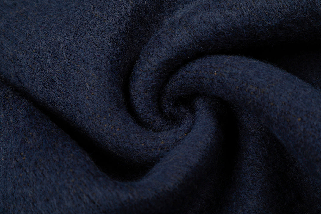 NAVY BLUE C STAR MOHAIR KNIT SWEATER