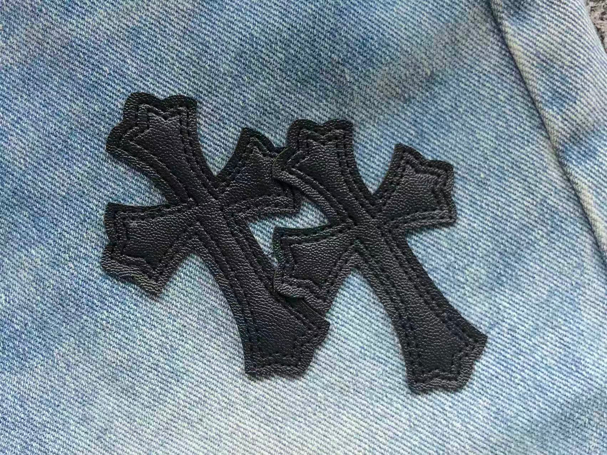 CHROME BLUE JEAN BLACK CROSS