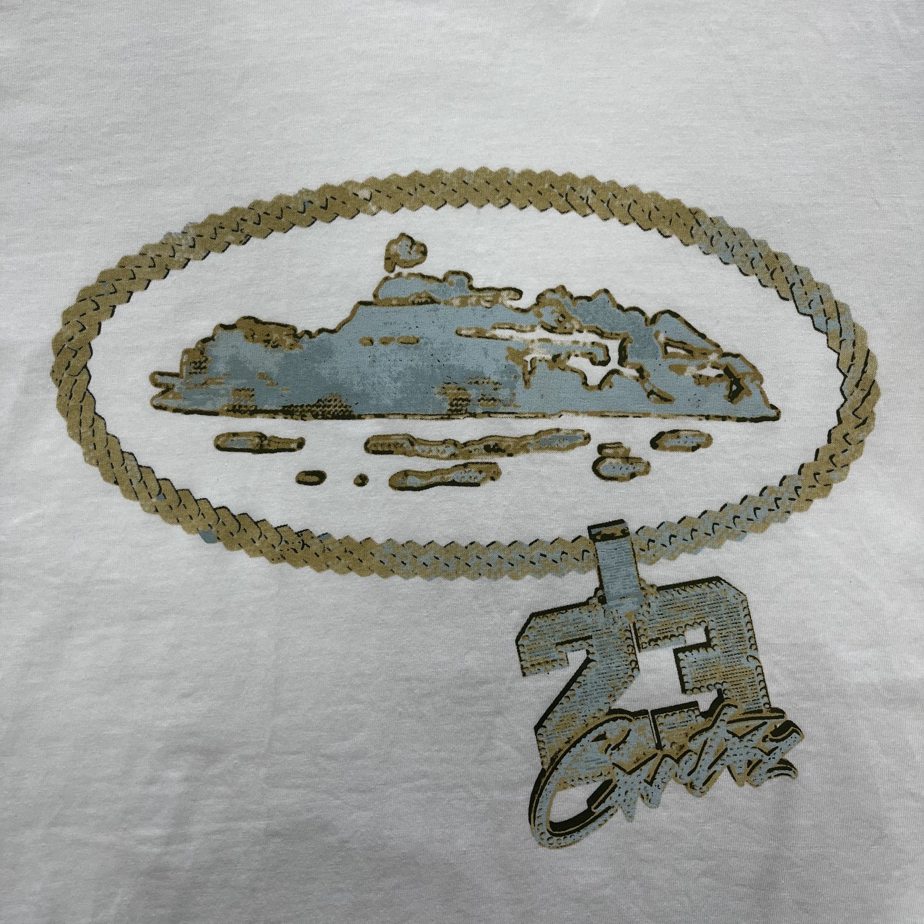 White "CC x RTW" T shirt