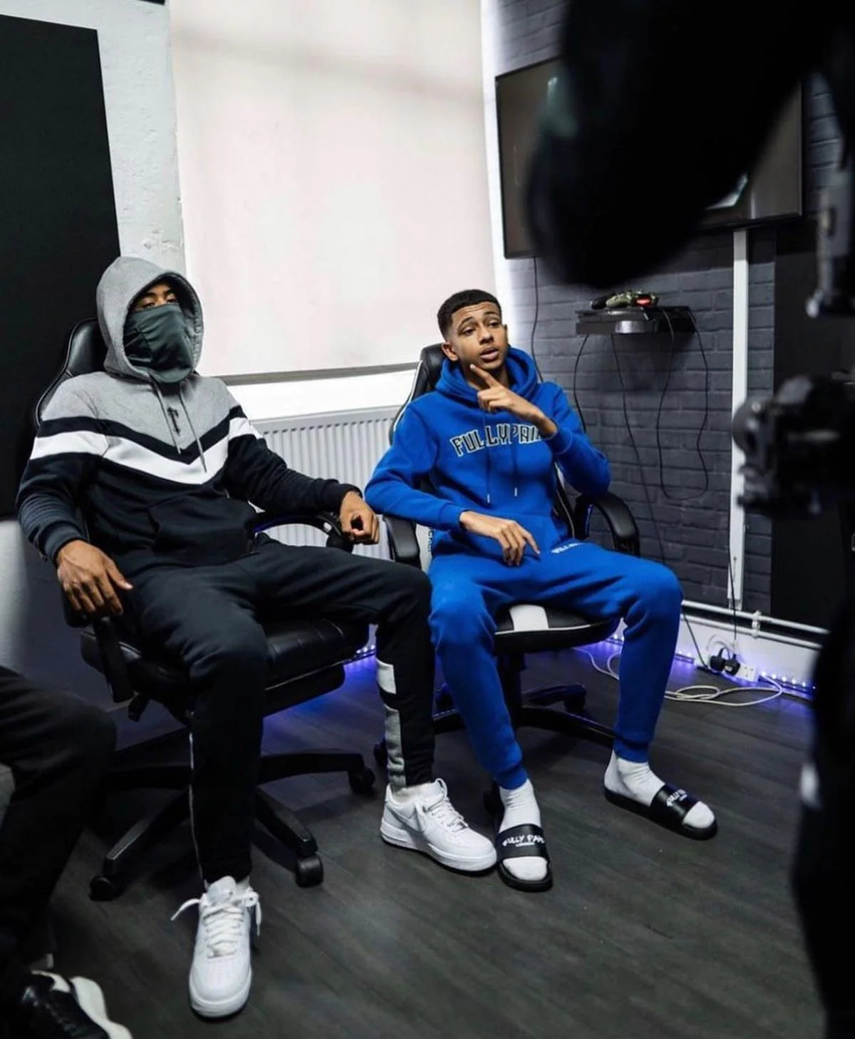 Black V-Stripe Tracksuit