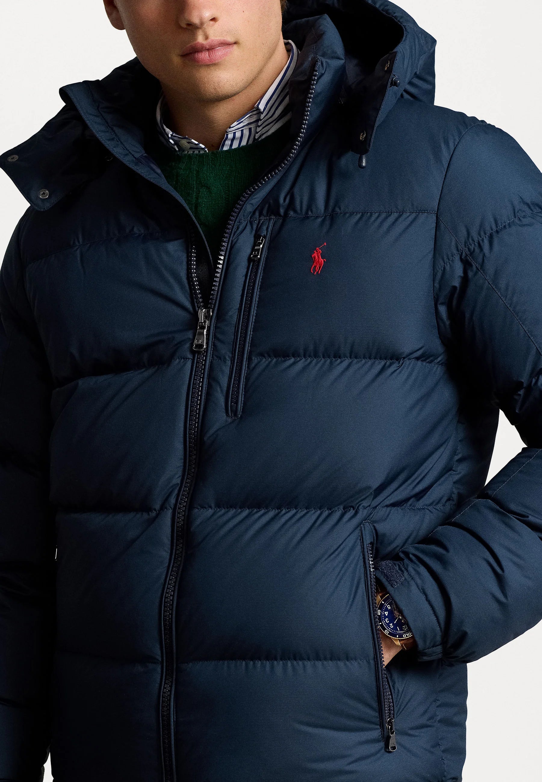 RL navy puffer jacket