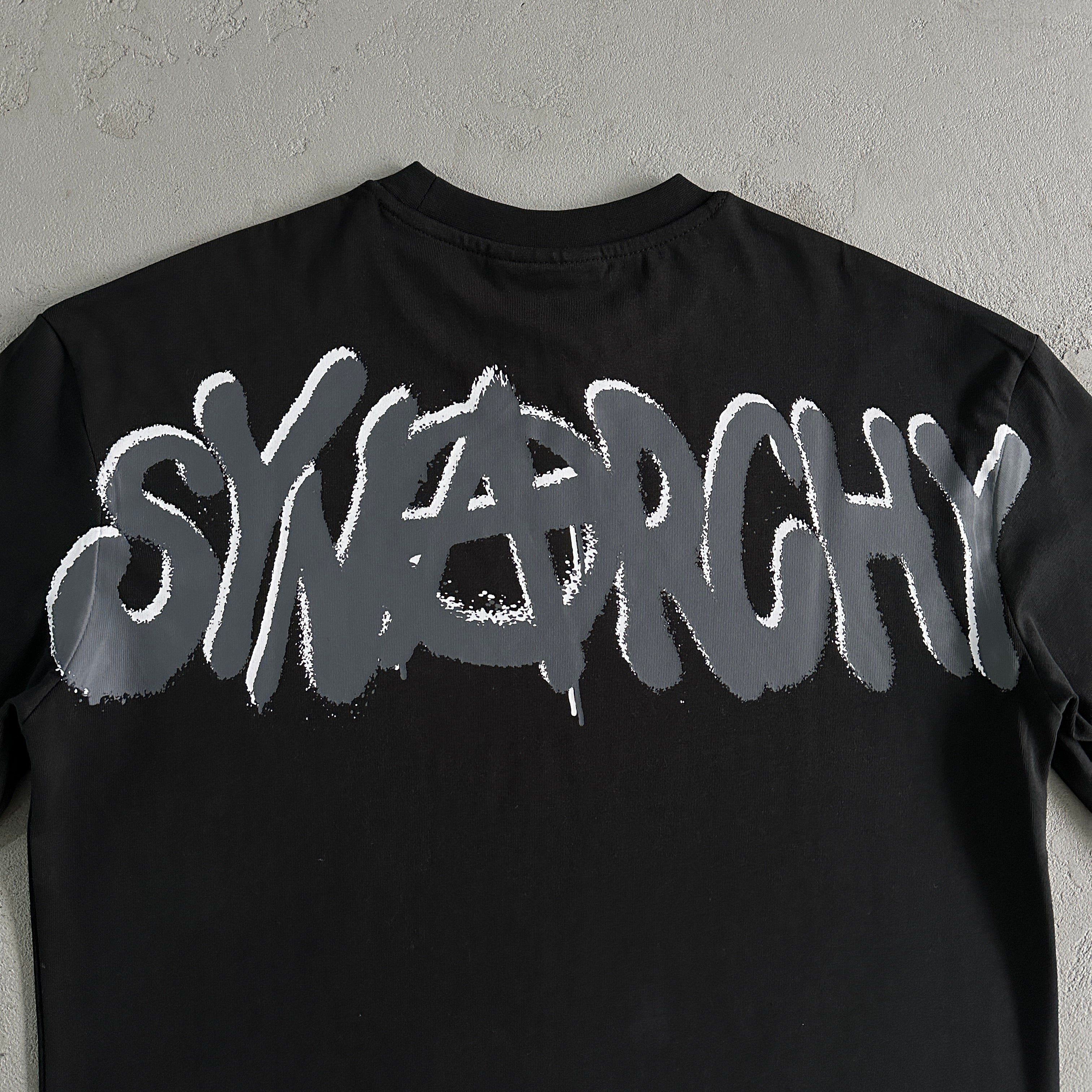 Long Sleeves SynaNARCHY Shirt- BLACK & GREY