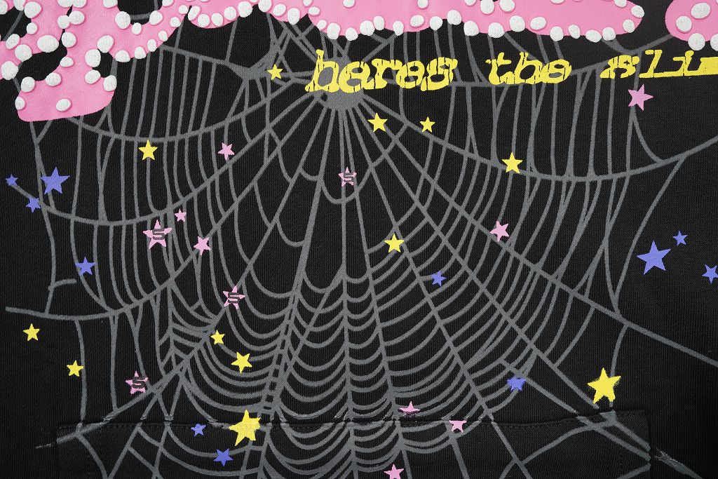 SP5DER HOODIE - BLACK