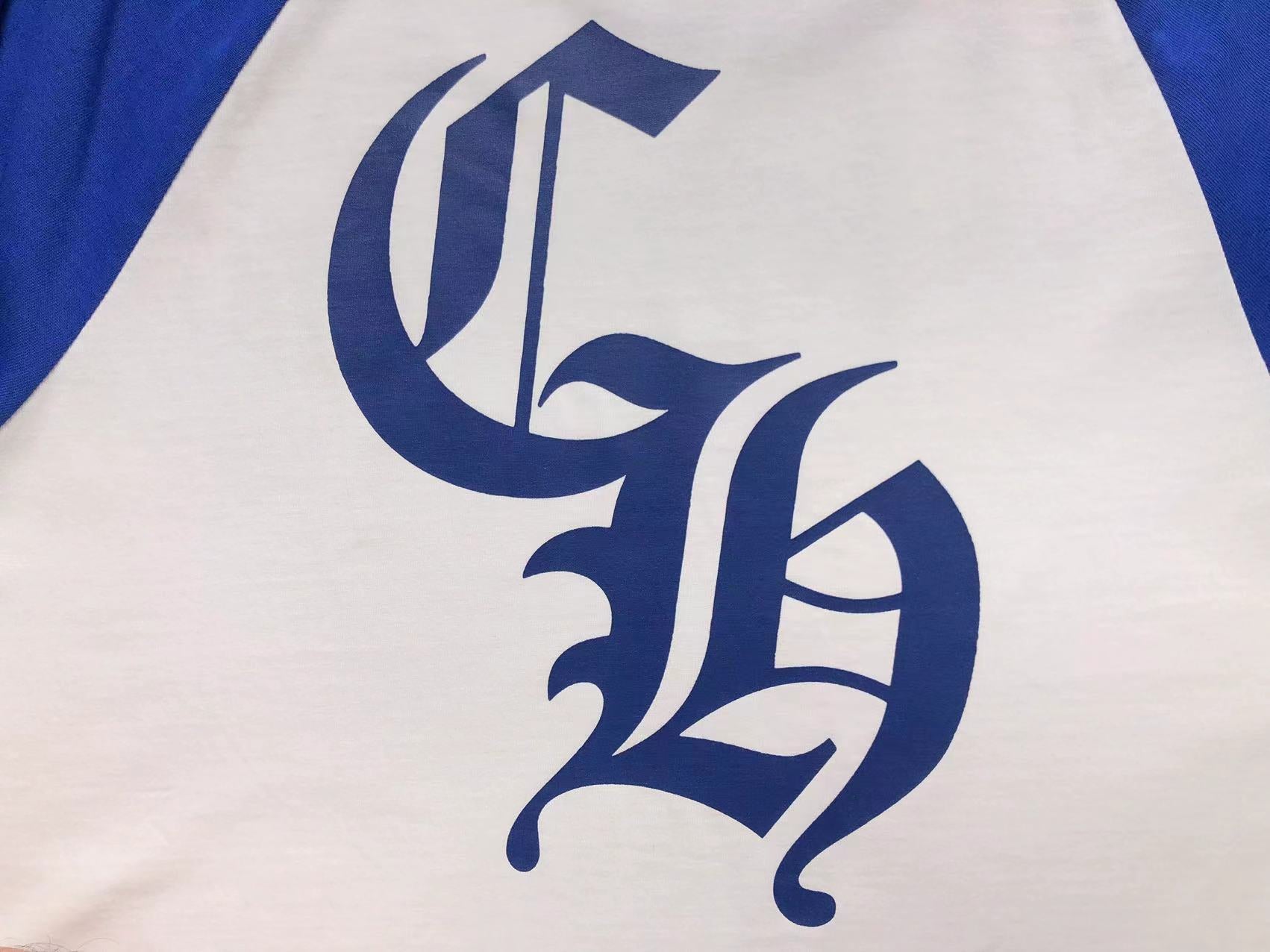 C H long sleeves blue & white