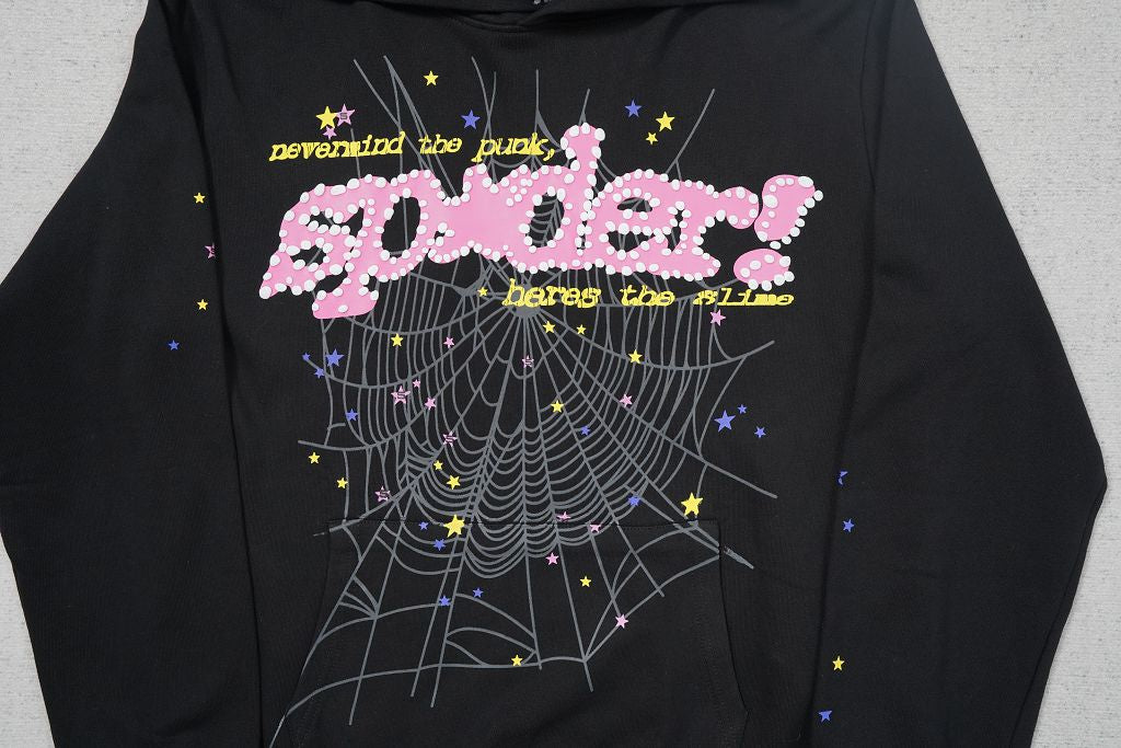 SP5DER HOODIE - BLACK