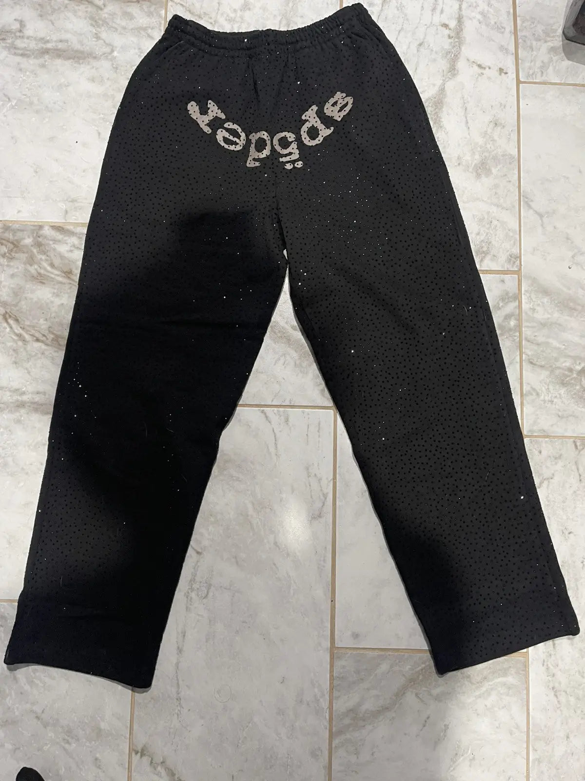SP5DER VVS RHINESTONE JOGGERS
