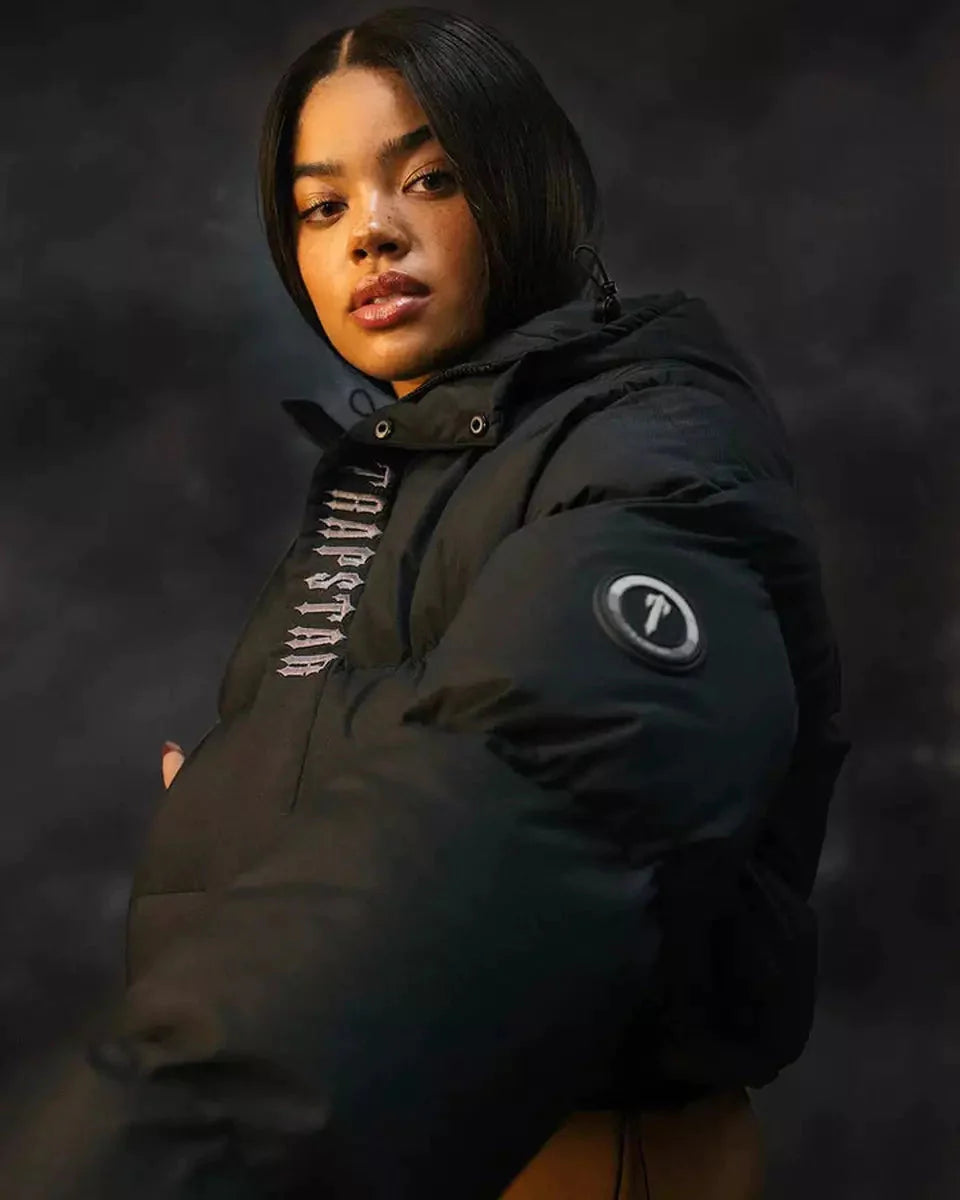 NEW Women's Black Trapstar 2.0 Detachable Puffer jacket