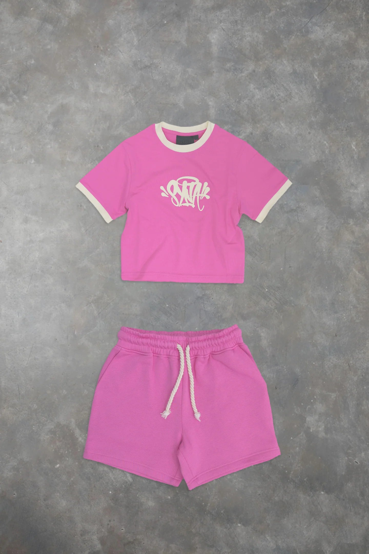 Women Pink SYNAWORLD Full Short Set