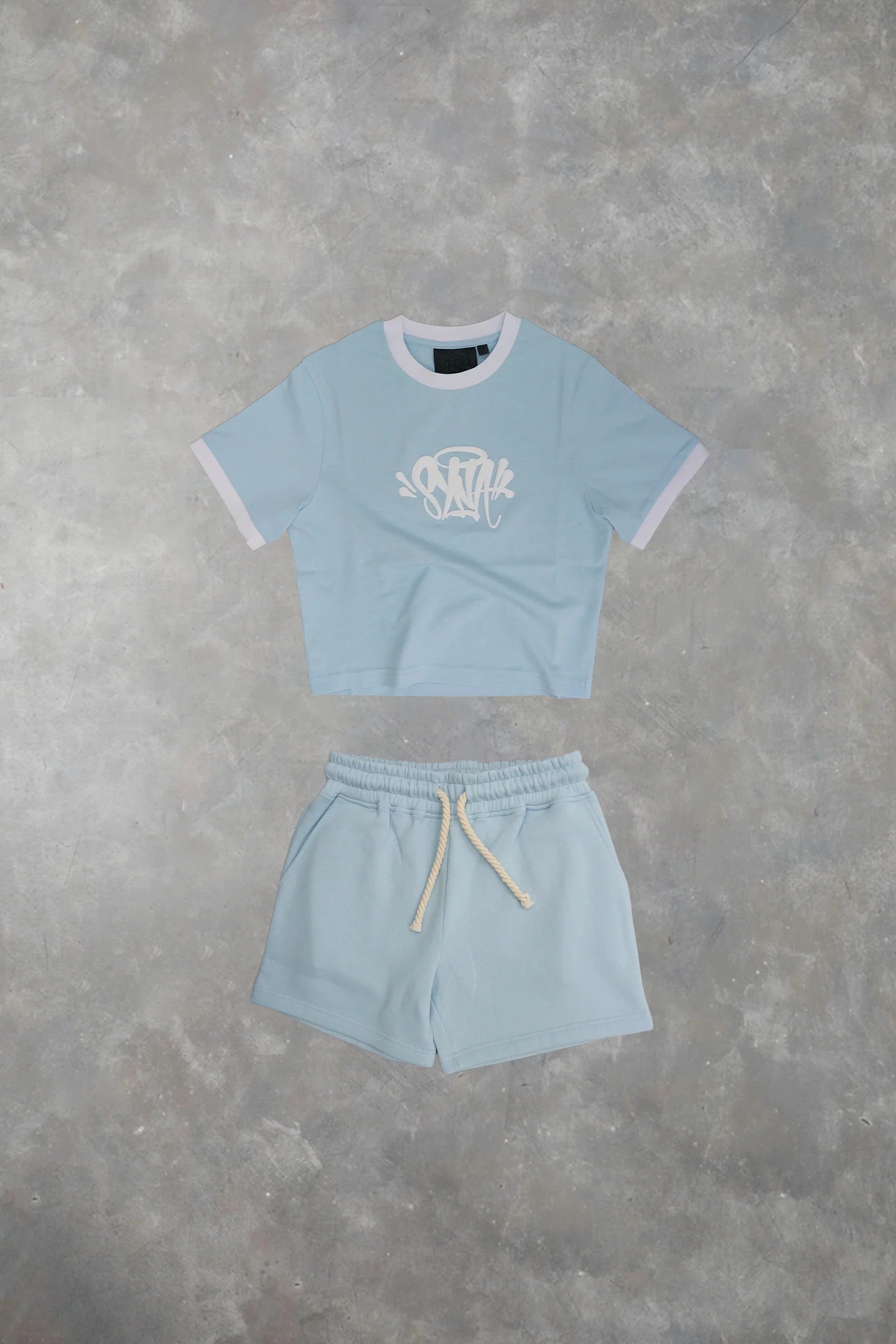 Women Baby Blue SYNAWORLD Full Short Set