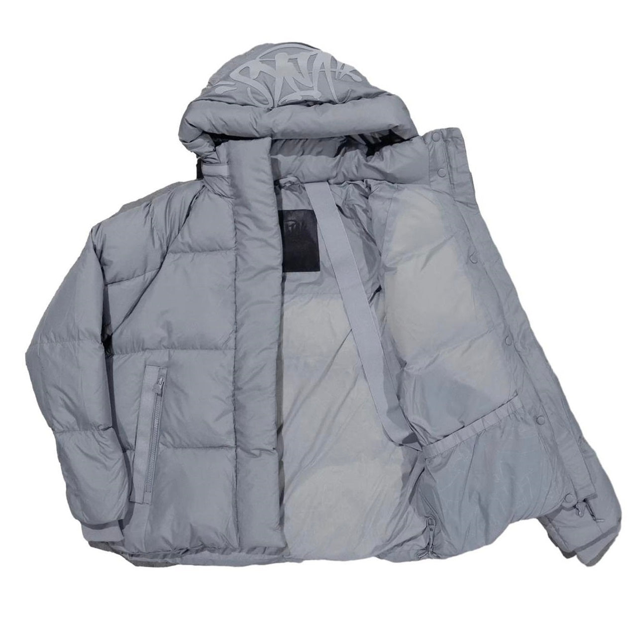 Syna Down Puffer Jacket - Silver/Grey