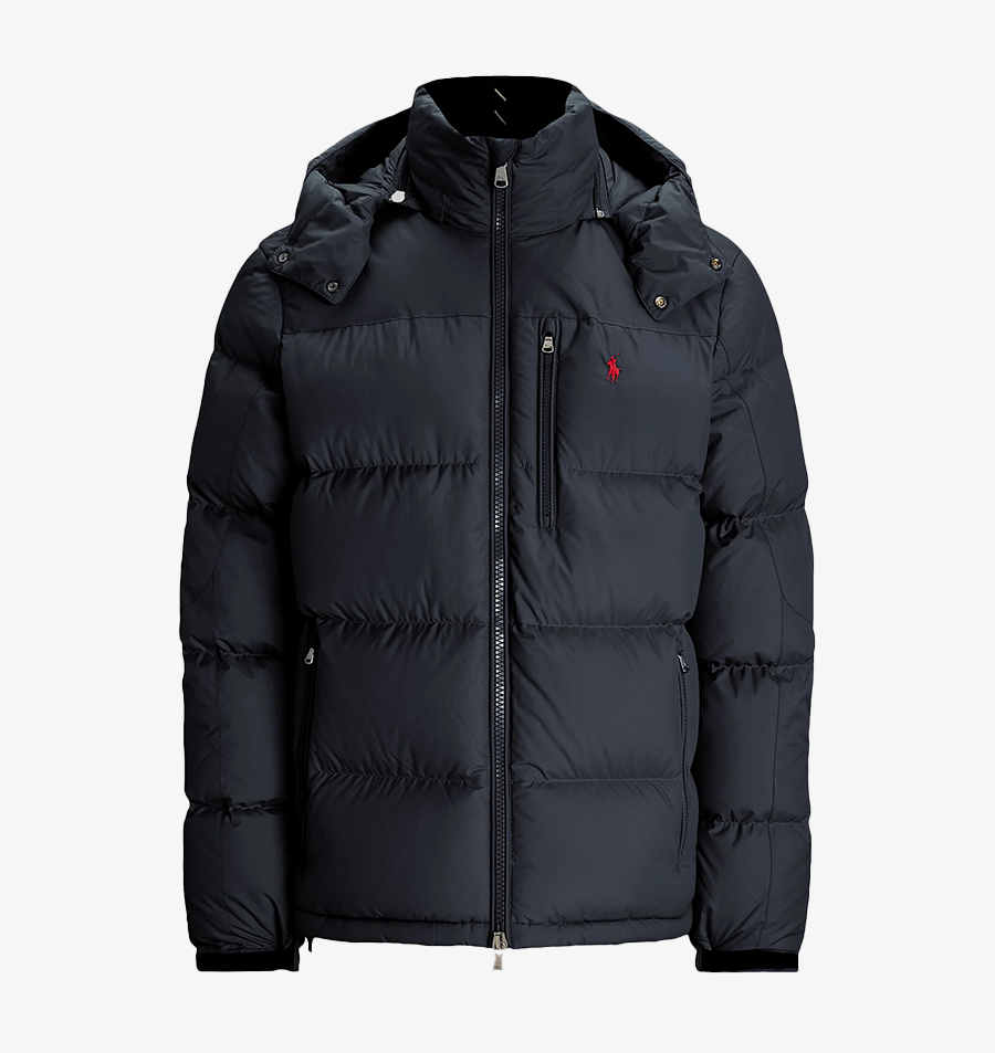 RL black puffer jacket