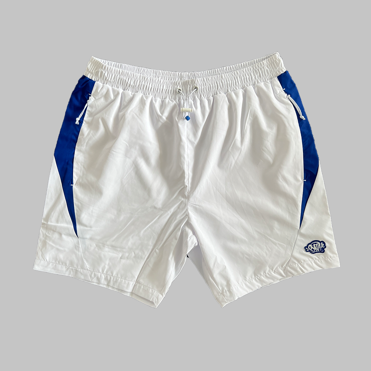 SYNA VORTEX TRACK SHORT- WHITE & BLUE