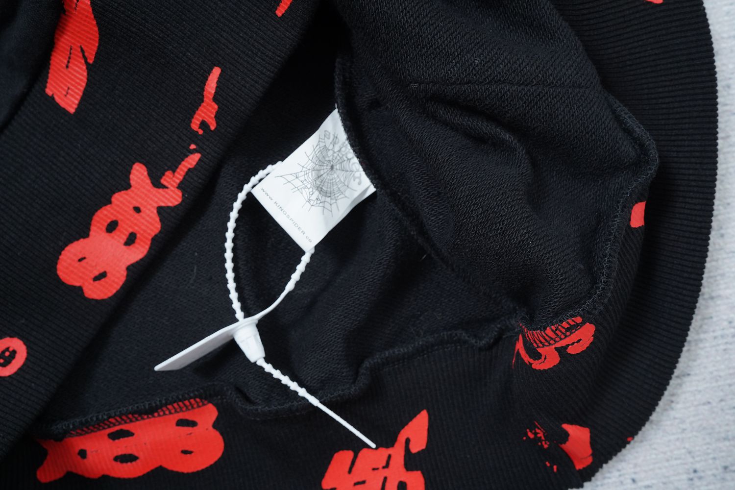 FULL SP5DER TRACKSUIT BLACK AND RED FULL PRINT