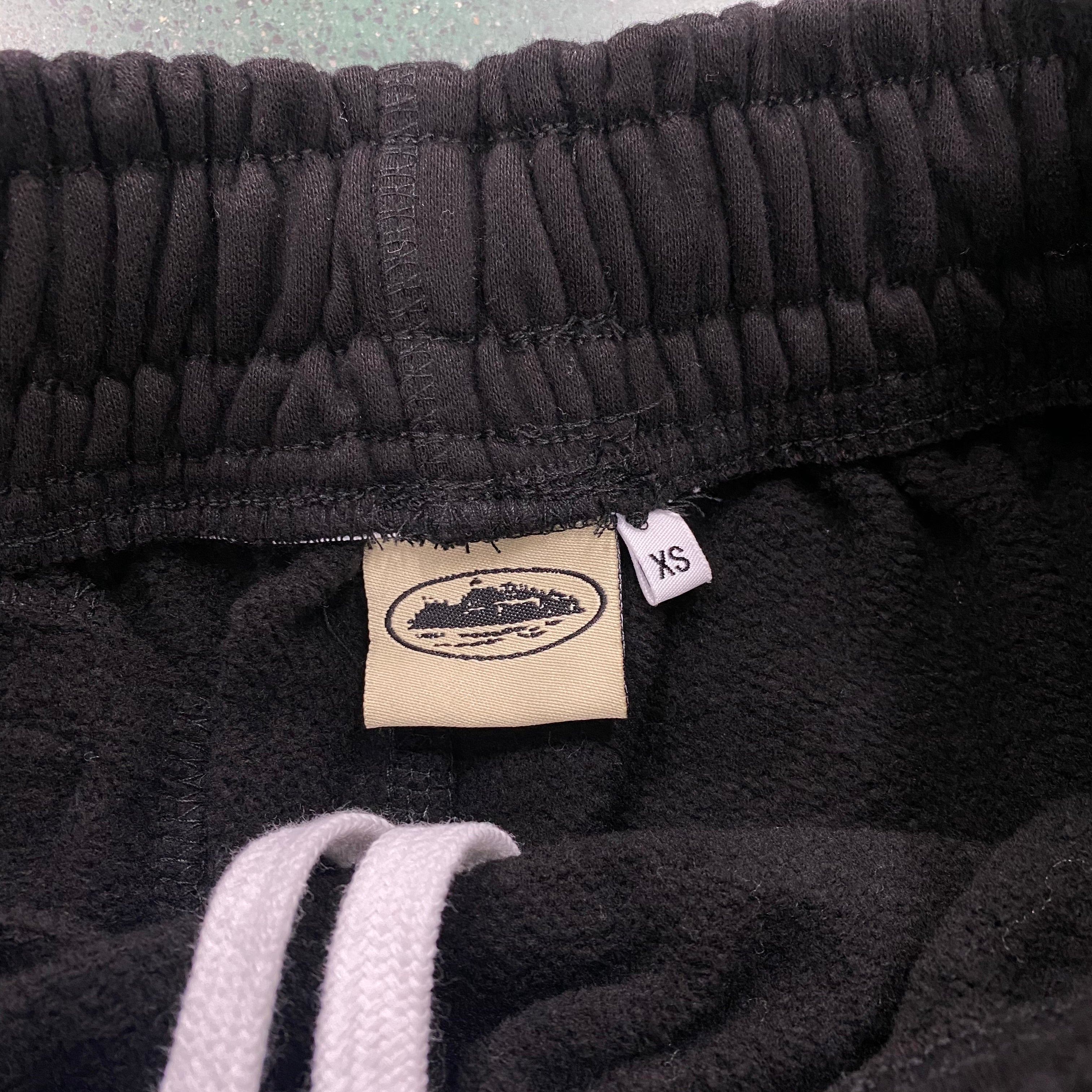 Black and White Alcatraz Logo shorts