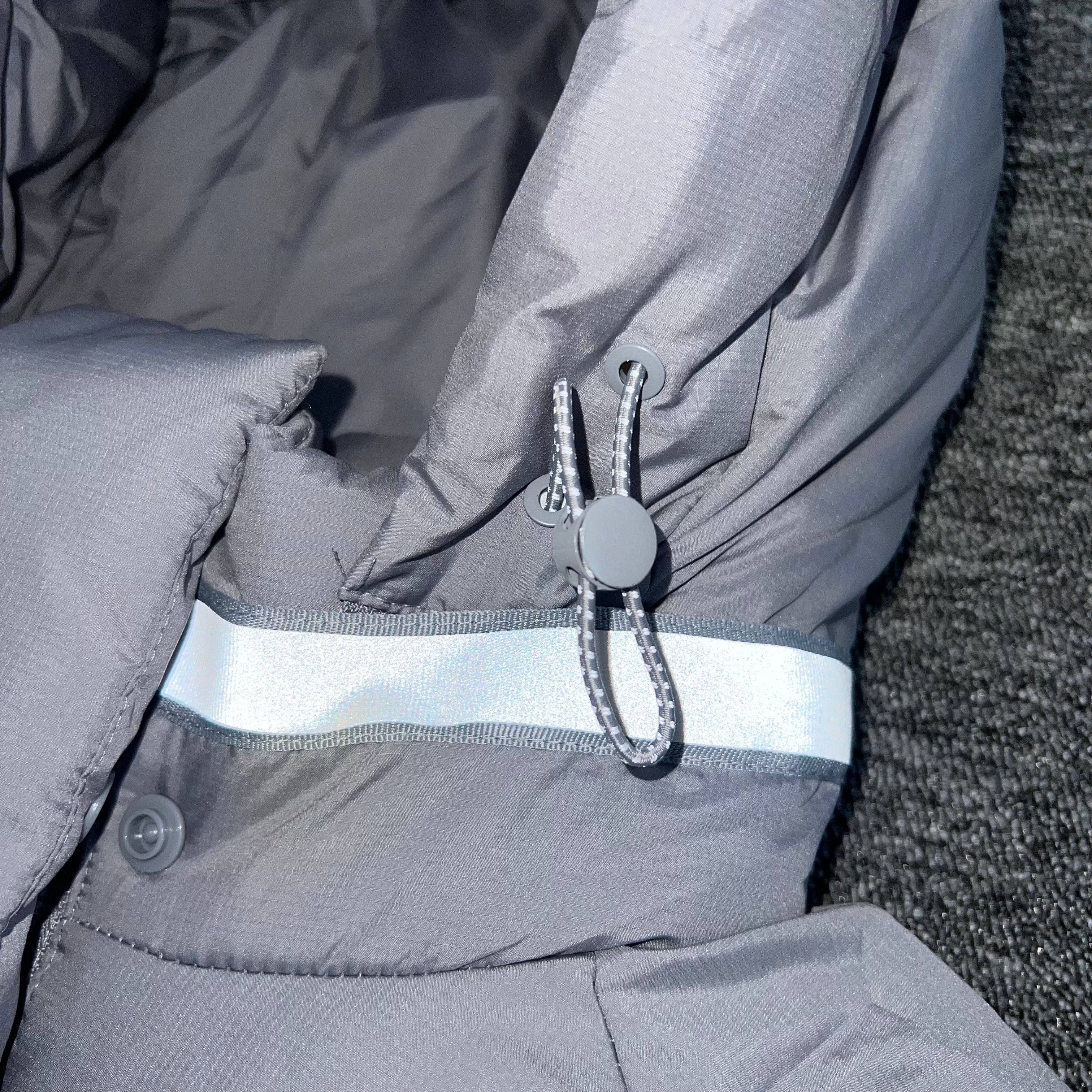 Syna Down Puffer Jacket - Silver/Grey