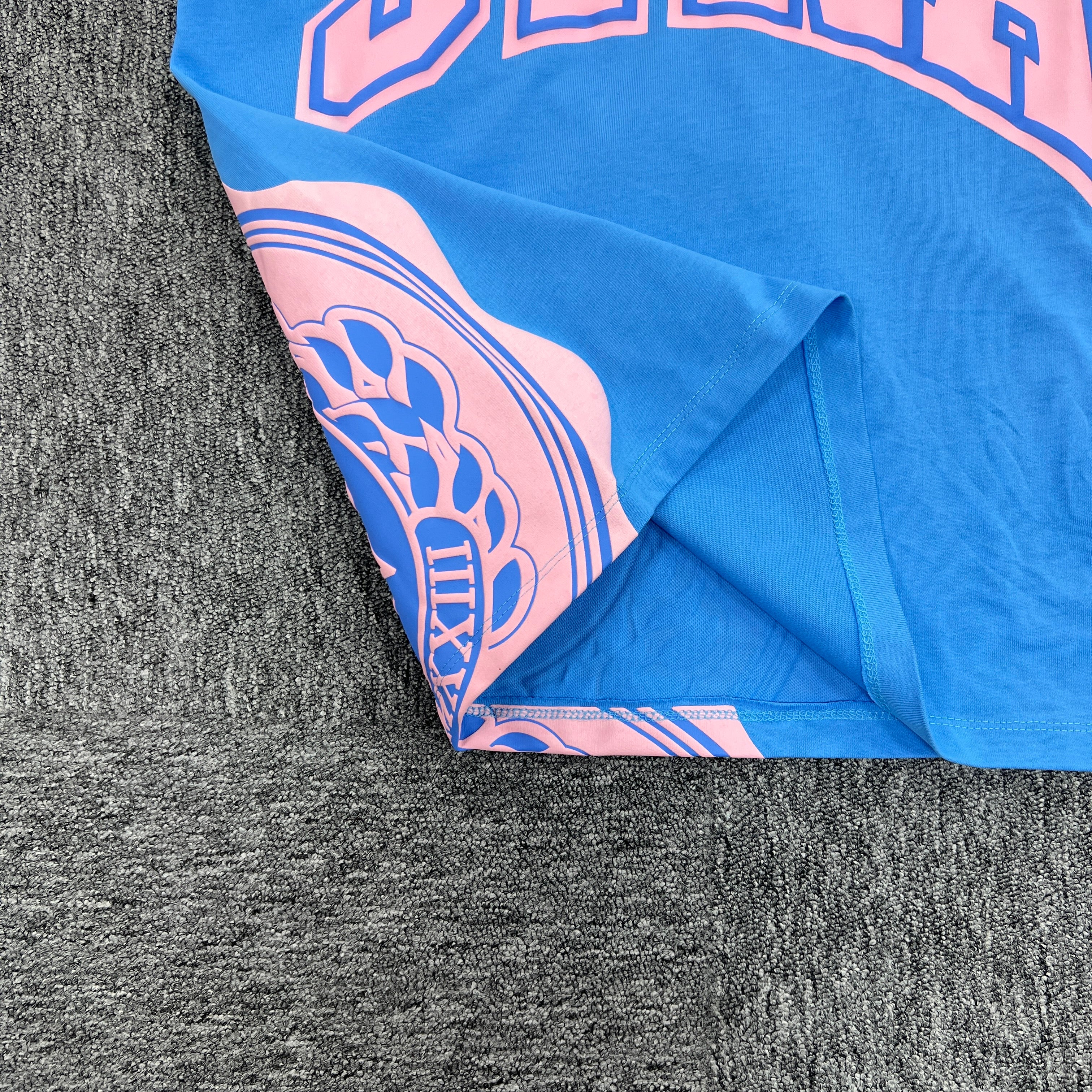 SYNA CREST SHIRT- BLUE & PINK