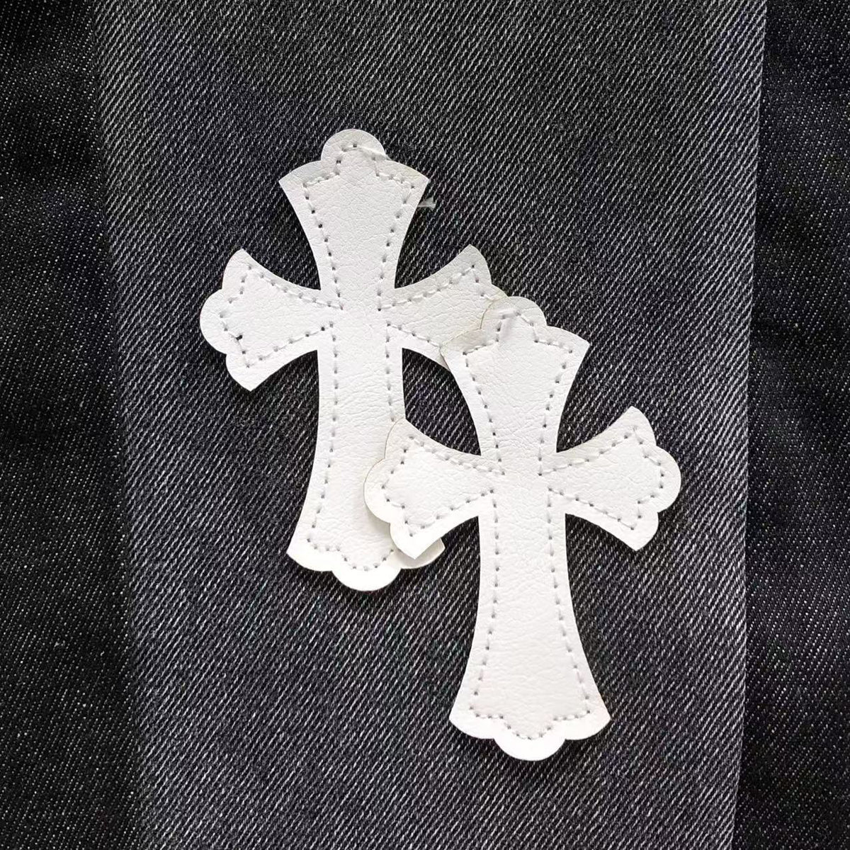 CHROME BLACK JEANS WHITE CROSS