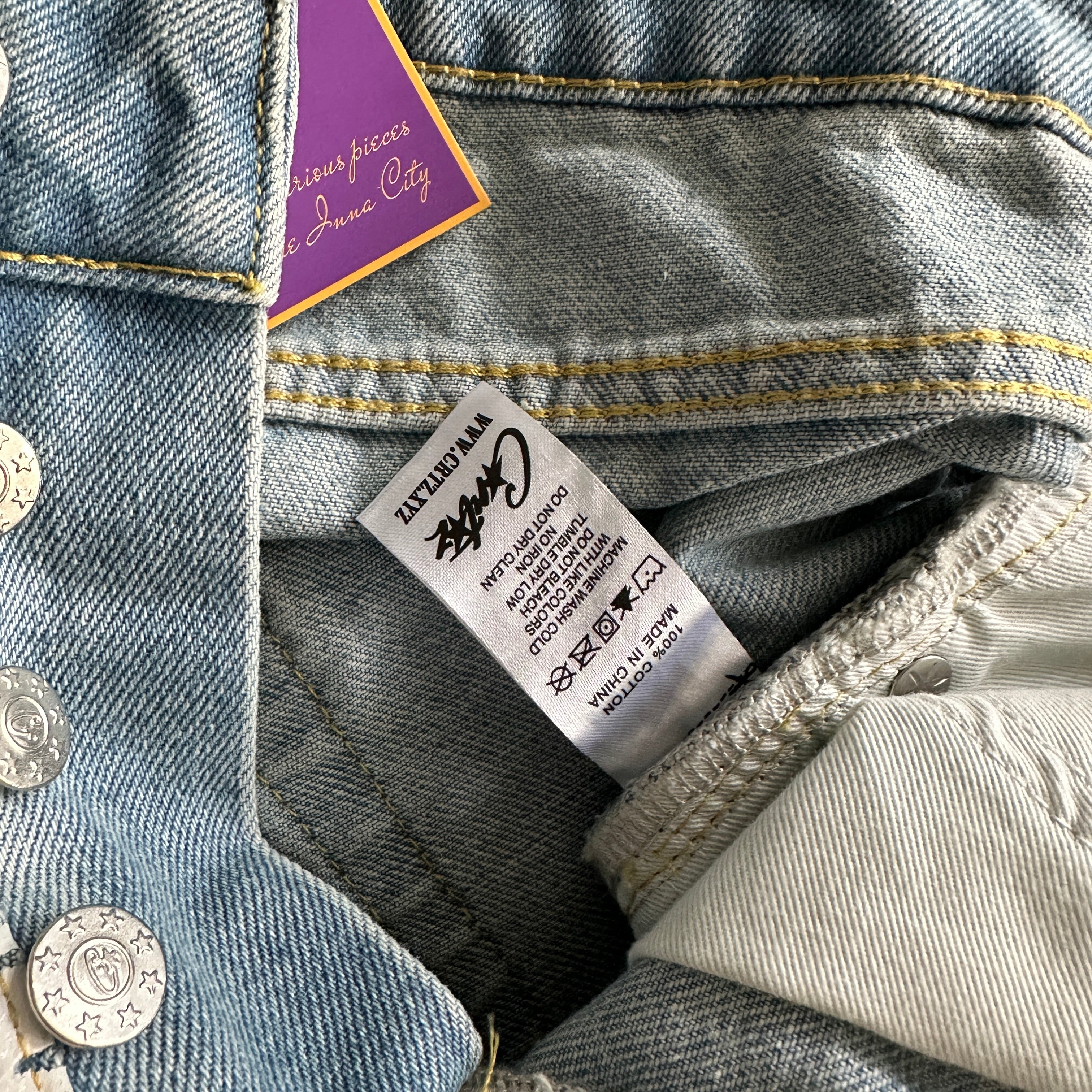 ALCATRAZ DENIM JORTS -FADED BLUE