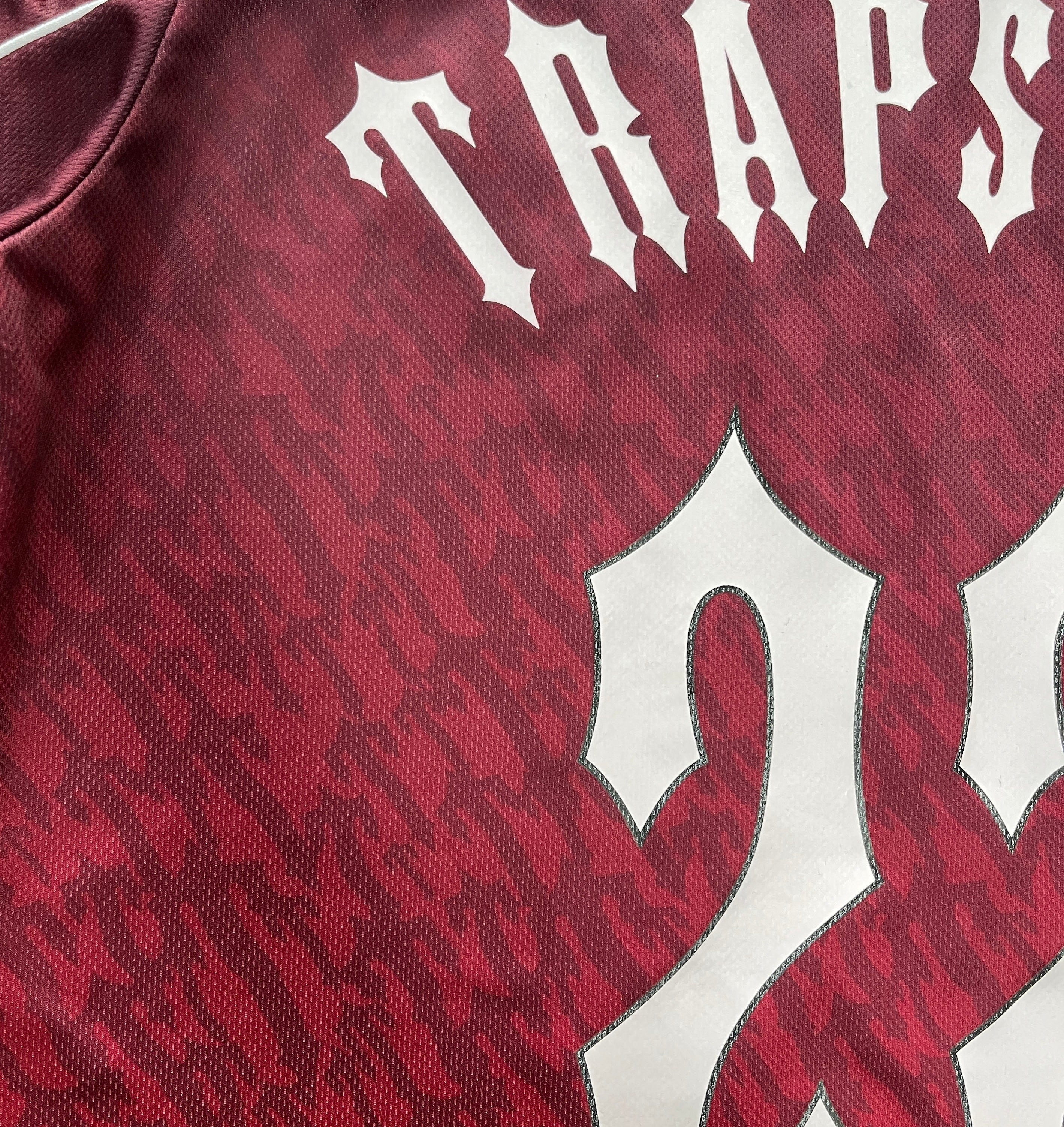 Monogram Football Jersey Red Volcano