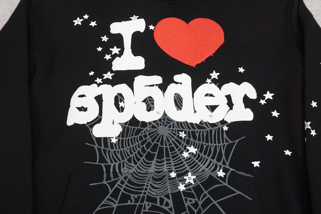 I LOVE SP5DER HOODIE- BLACK