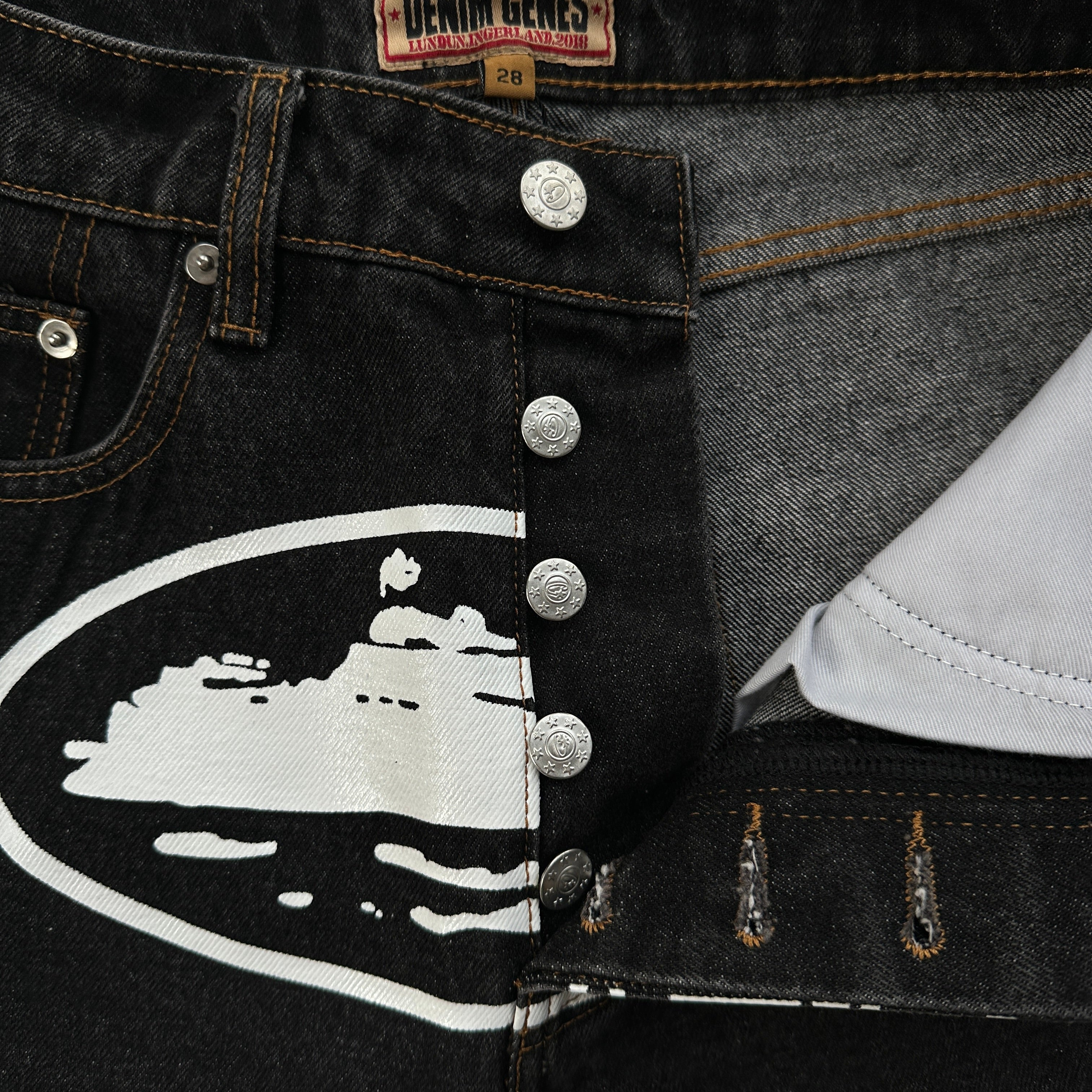 ALCATRAZ DENIM JORTS -BLACK
