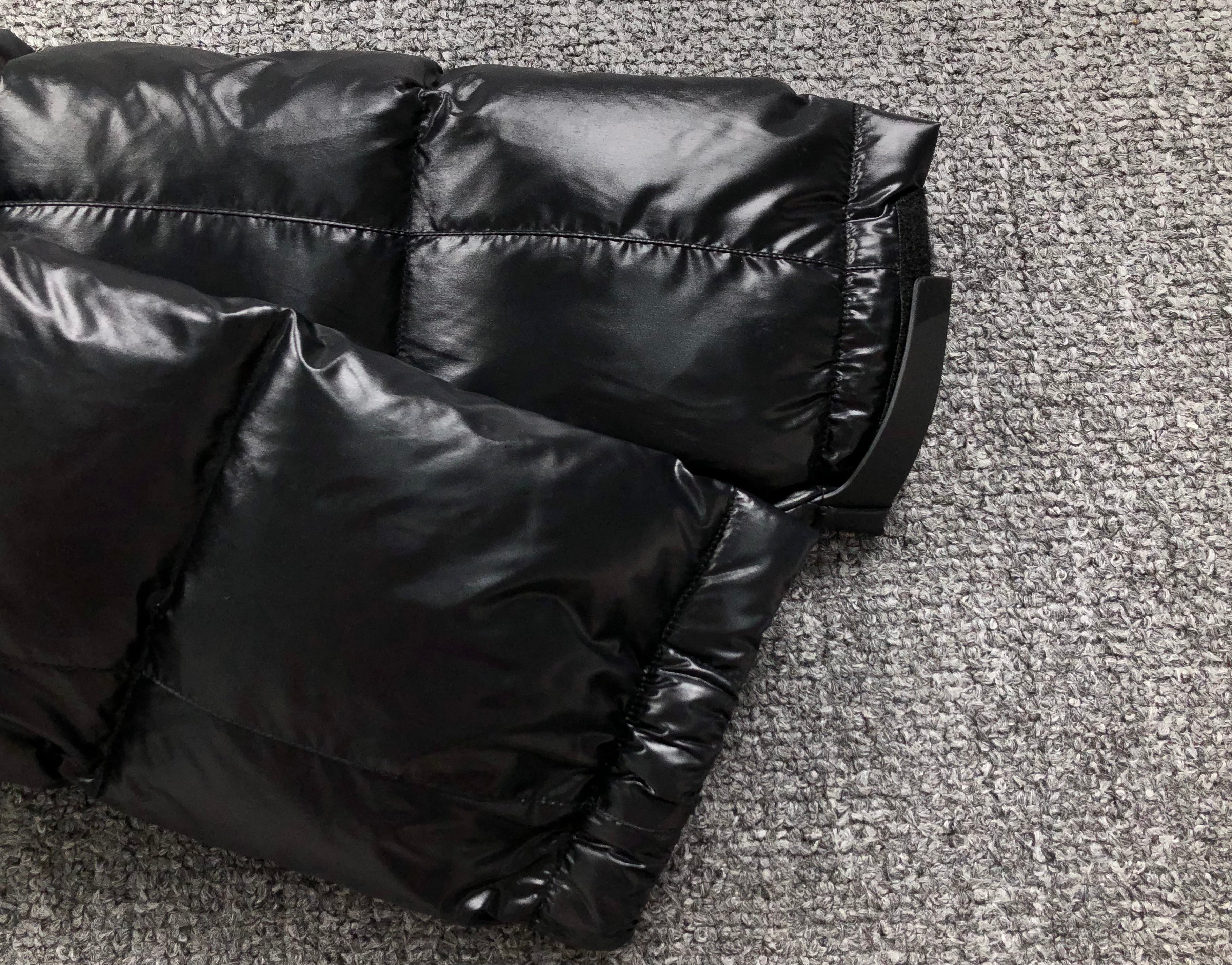 RL shiny black puffer jacket