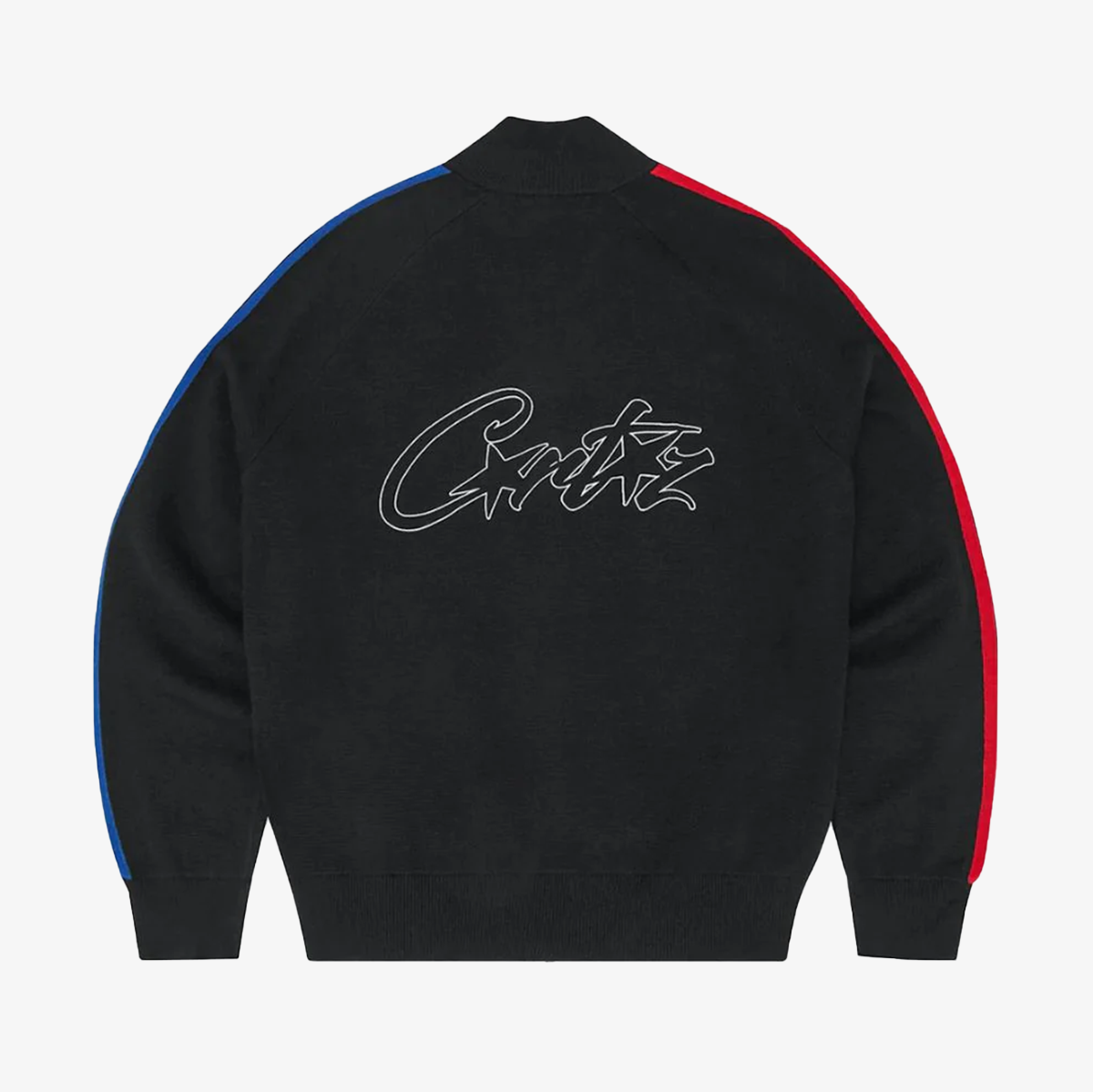 RTW Knit Zip Up Fleece - Black RED BLUE