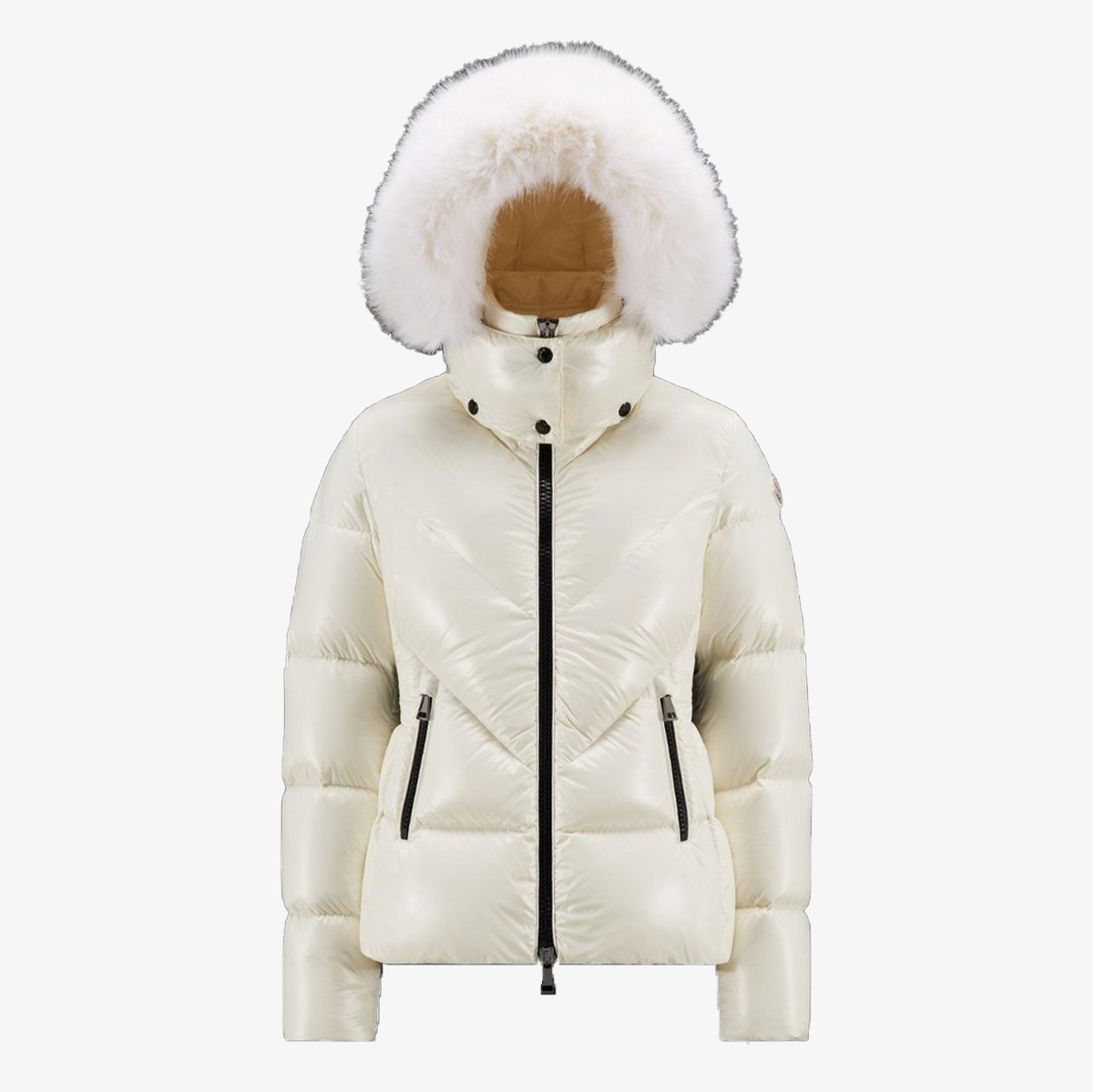 MNCLR CREAM FUIR PUFFER JACKET