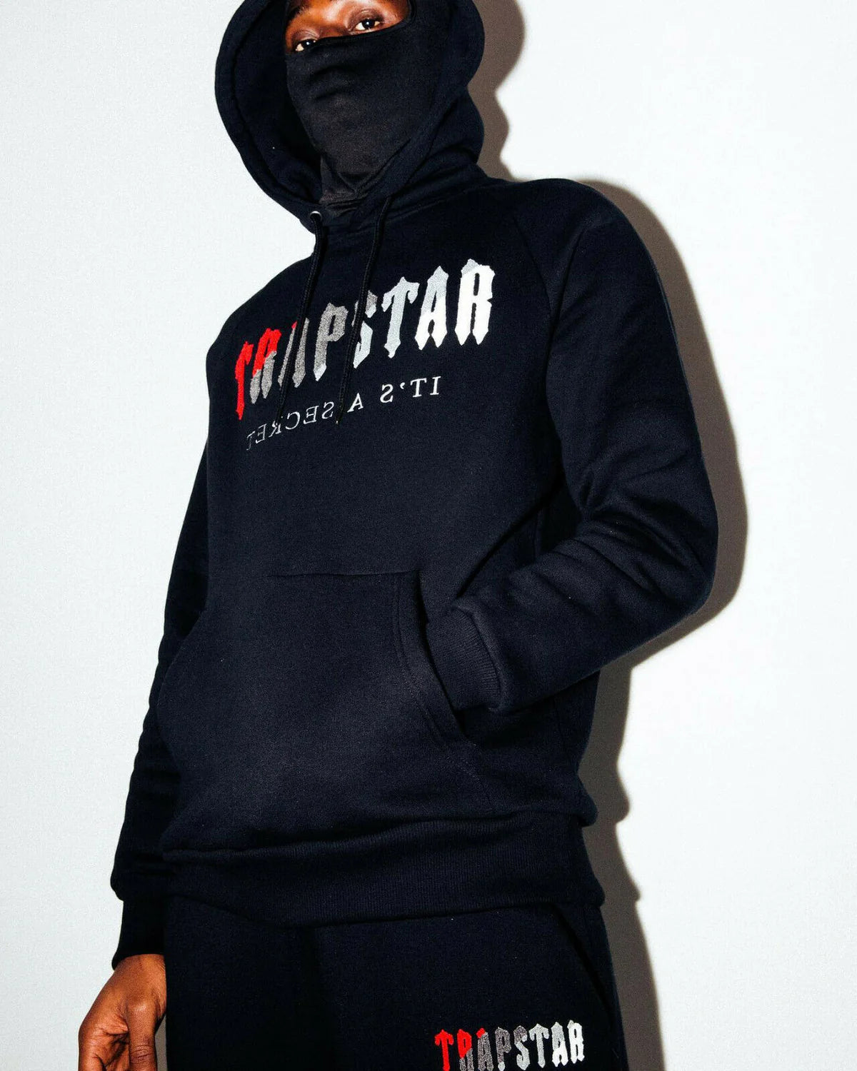 Trapstar Black & Red Chenille Decoded Tracksuit