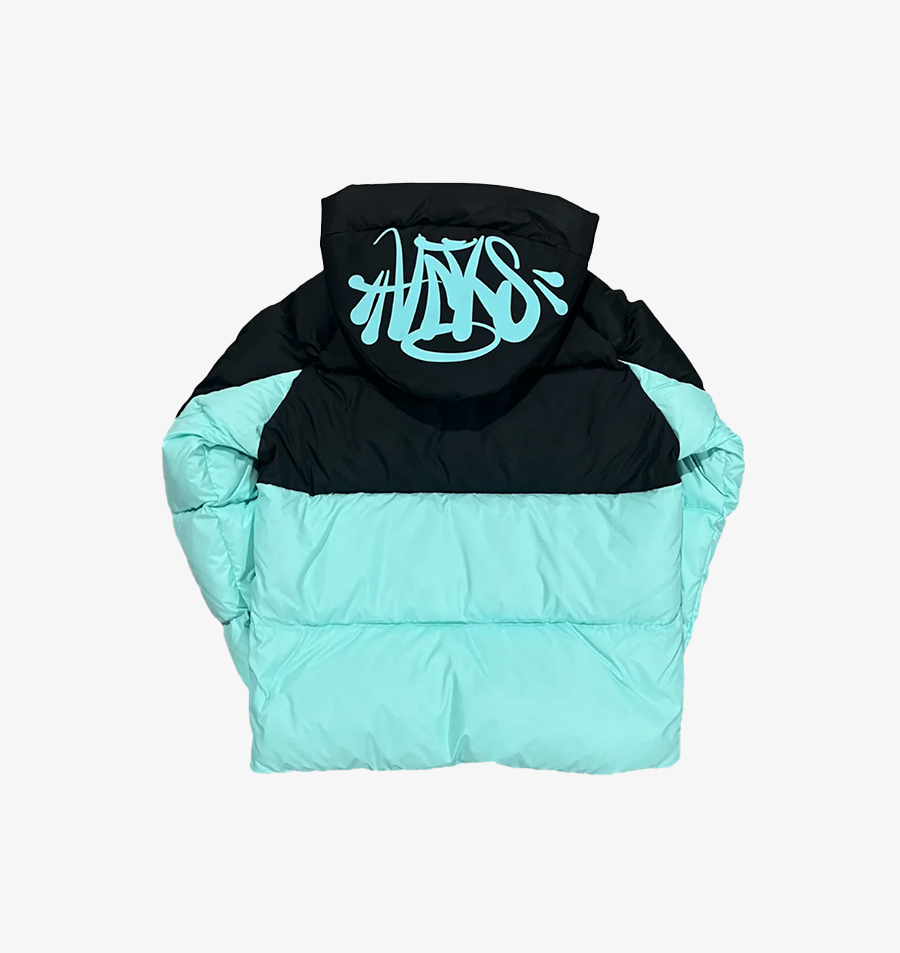 Syna Down Puffer Jacket - Black/Teal