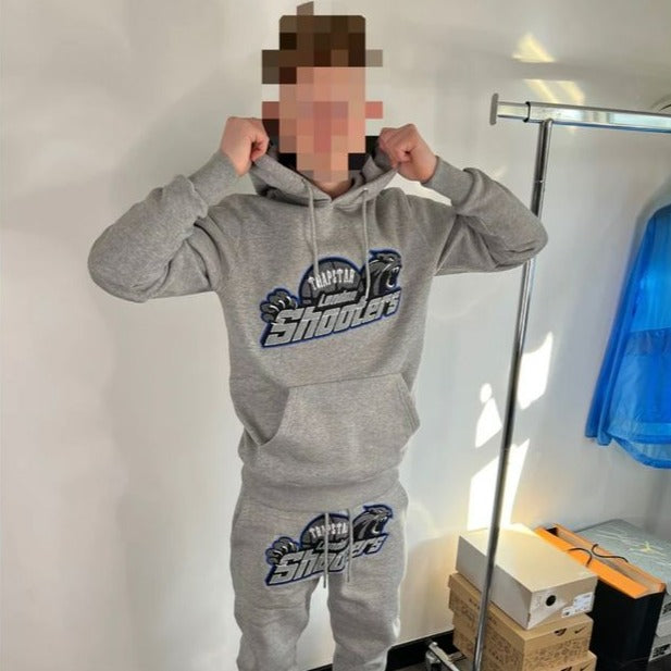 Shooters Grey Blue Edge London Tracksuit