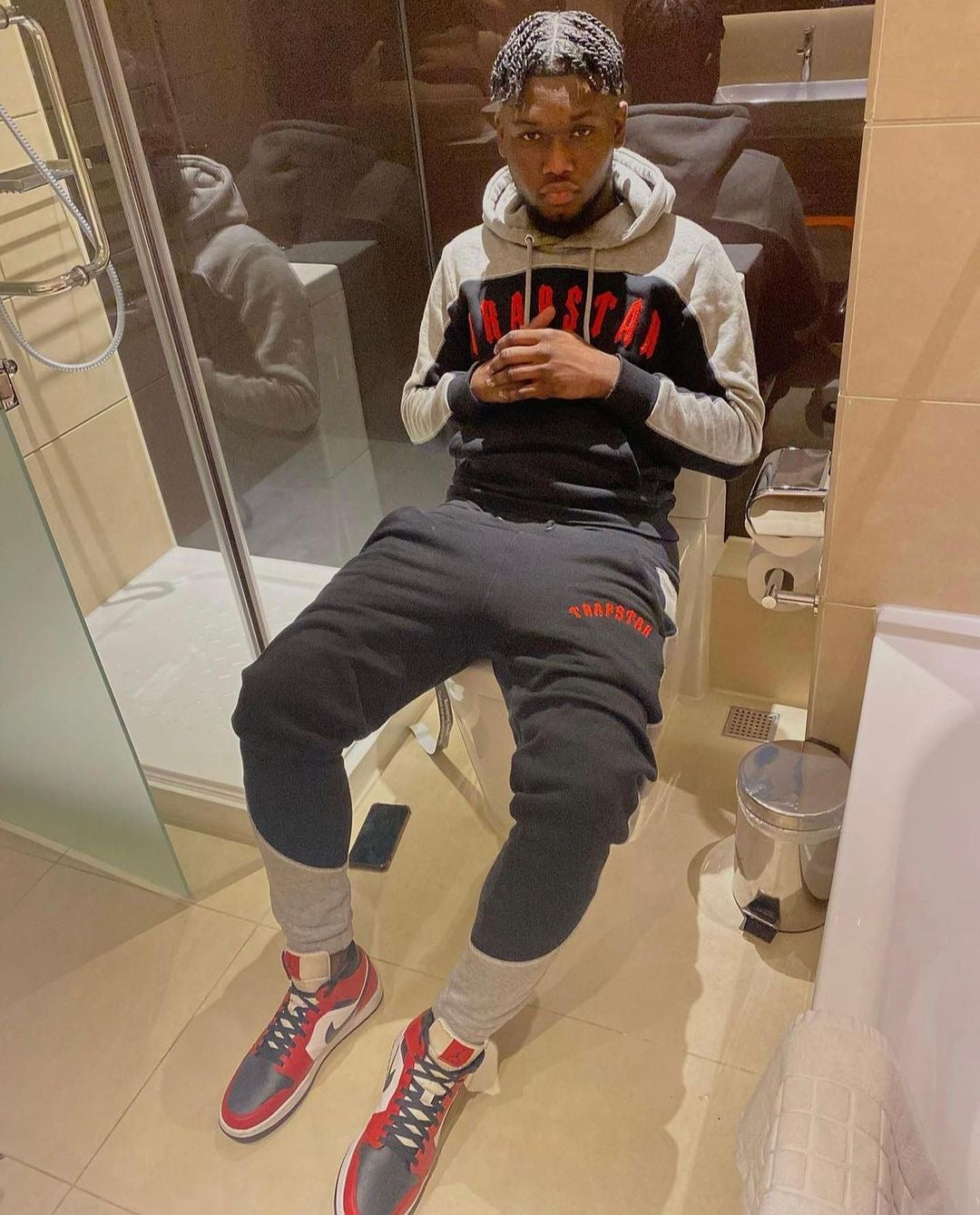 Red Chenille Tracksuit