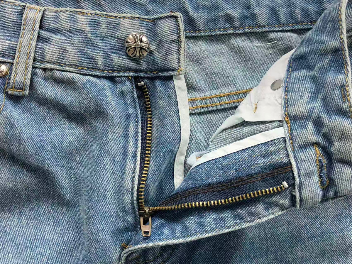 CHROME BLUE JEAN BLACK CROSS