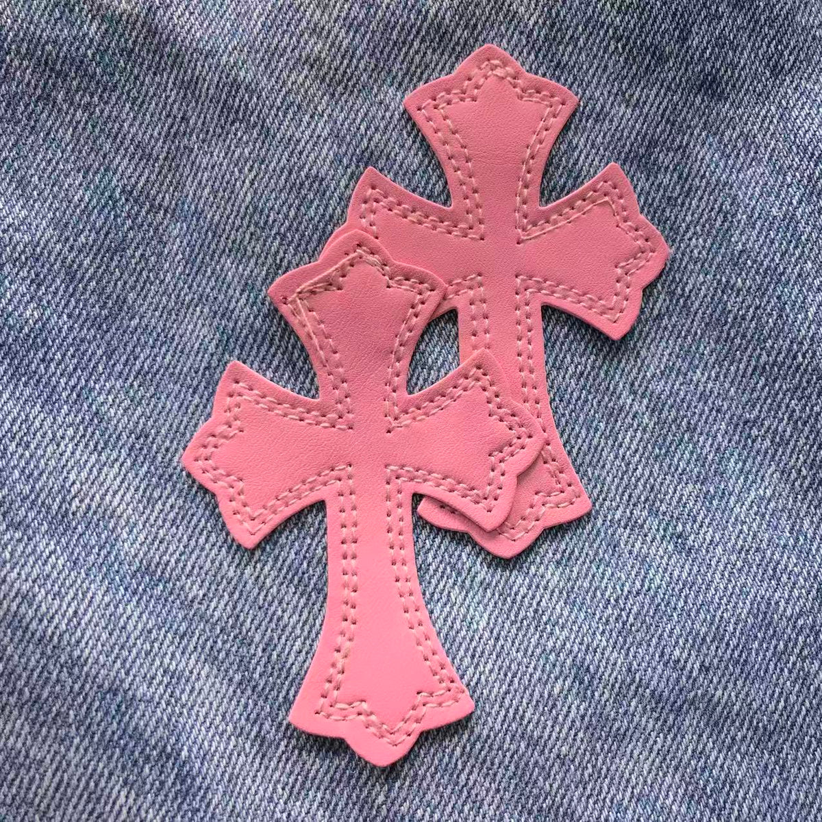 CHROME BLUE JEANS PINK AND ROSE CROSS
