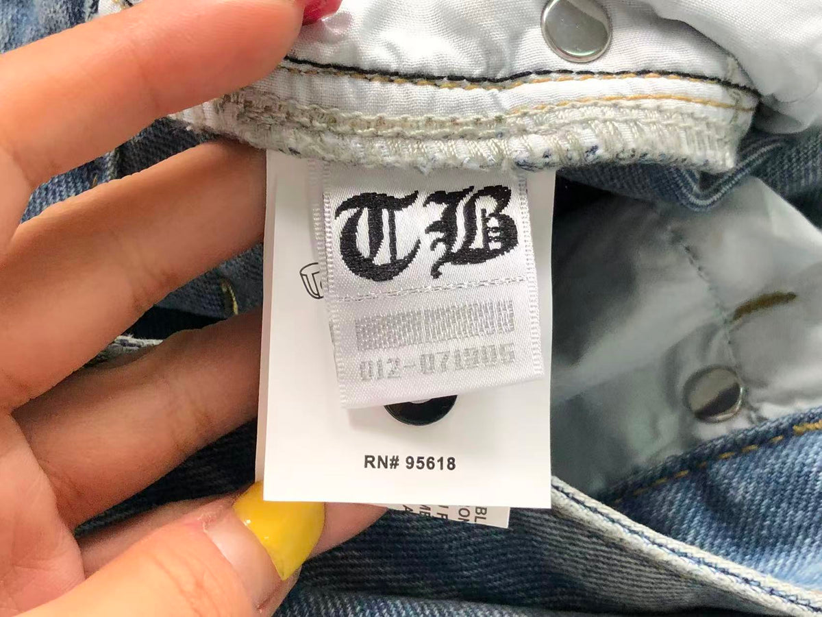 CHROME BLUE JEAN BLACK CROSS