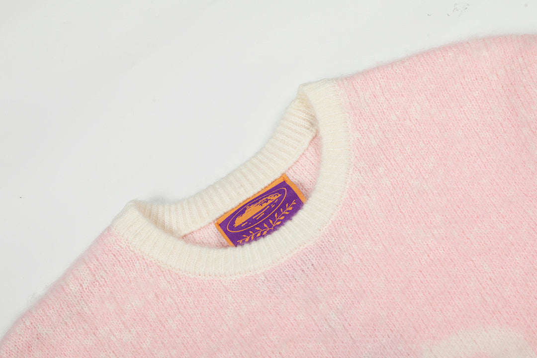 C STAR MOHAIR KNIT SWEATER [PINK]